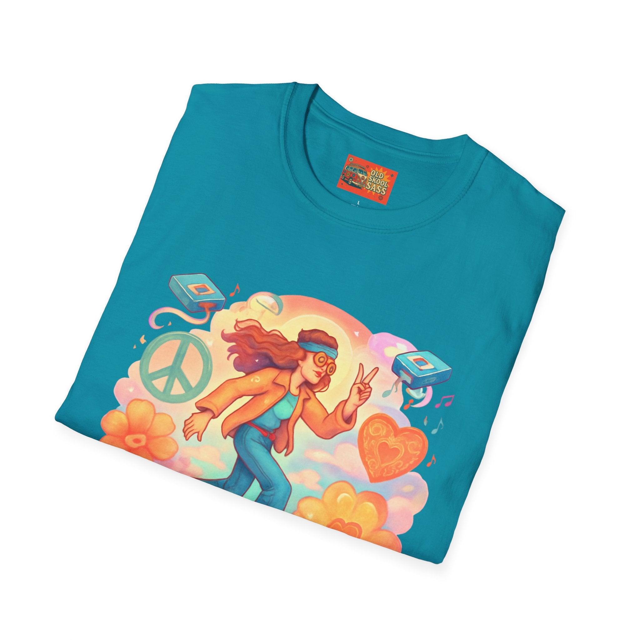 Retro Love & Peace Graphic Tee, Unisex T-Shirt, Vintage Style Shirt, 70s Inspired Apparel, Peace Sign Clothing, Festival Outfit
