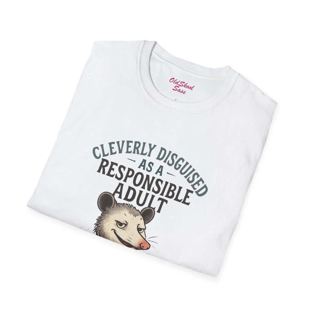 Cleverly Disguised Adult T-Shirt, Funny Animal Tee, Gift for Adults, Humorous Outfit, Unisex Softstyle Shirt