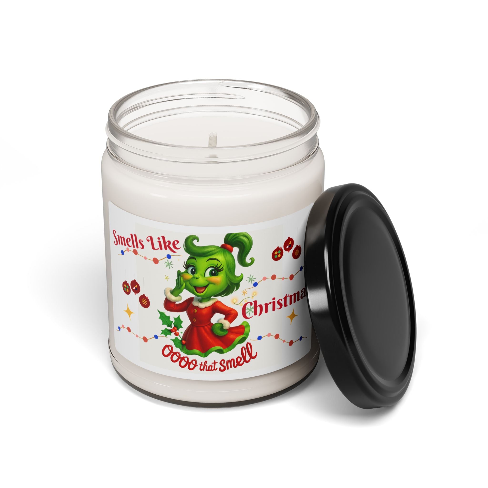 Festive Scented Candle, Holiday Gift, Seasonal Decor, Christmas Home Fragrance, Grinch Inspired Candle, Cozy Atmosphere, Aromatherapy