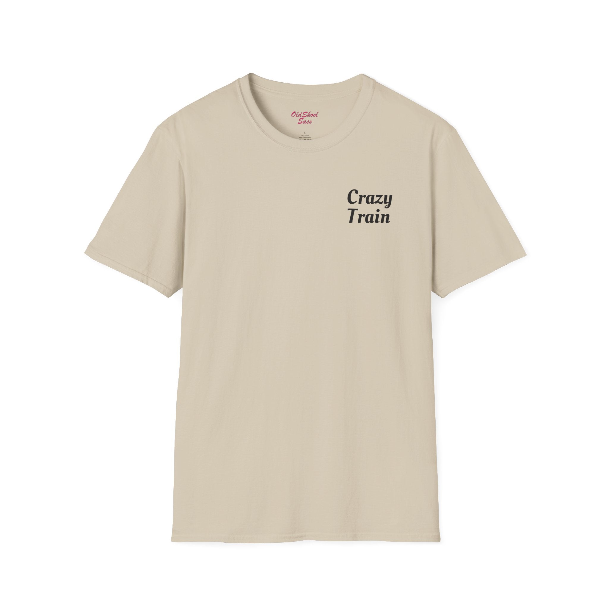 Crazy Train Unisex Softstyle T-Shirt, Perfect for Train Lovers, Unique Gift for Him/Her, Casual Wear, Fun Graphic Tee