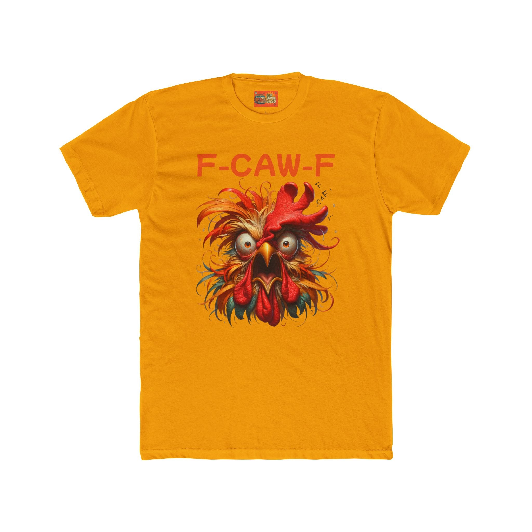 Funny Chicken F-Caw-F Unisex Cotton Crew Tee, Humorous Shirt, Gift for Chicken Lovers, Farmhouse Theme, Casual Wear