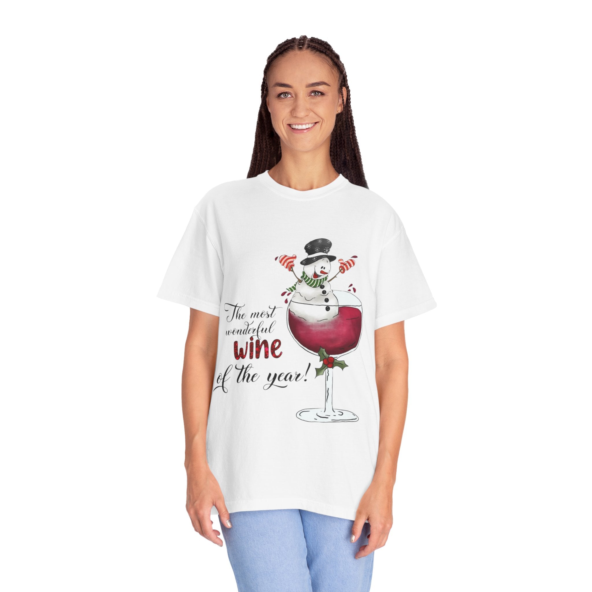 Festive Wine Lover T-Shirt, Holiday Apparel, Christmas Gift, Unisex Tee, Funny Wine Shirt, Winter Celebration Wear
