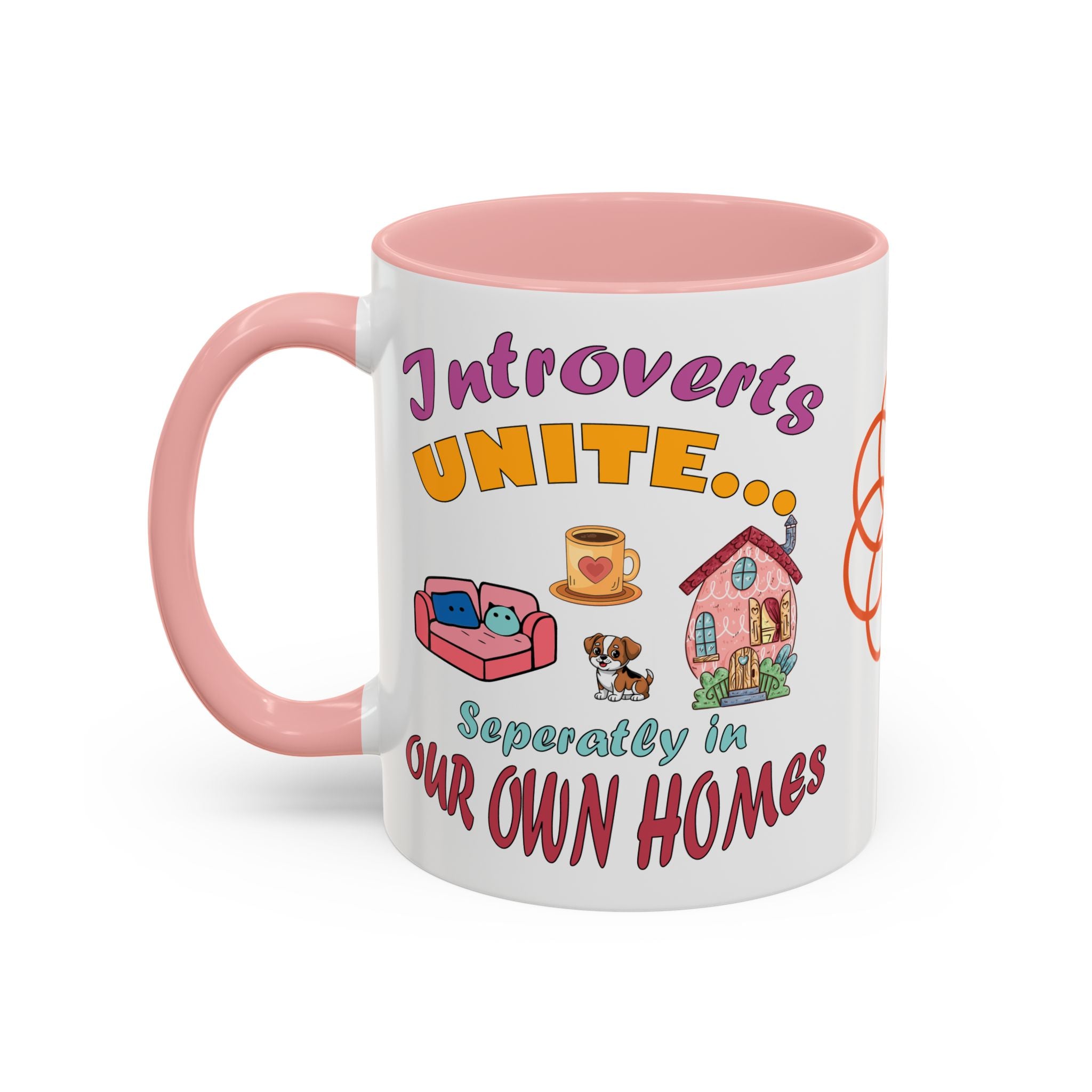 Introverts Unite Coffee Mug | Black Accent Mug for Coffee Lovers | Perfect Gift for Introverts | Home Office Decor | Fun Mug for Tea