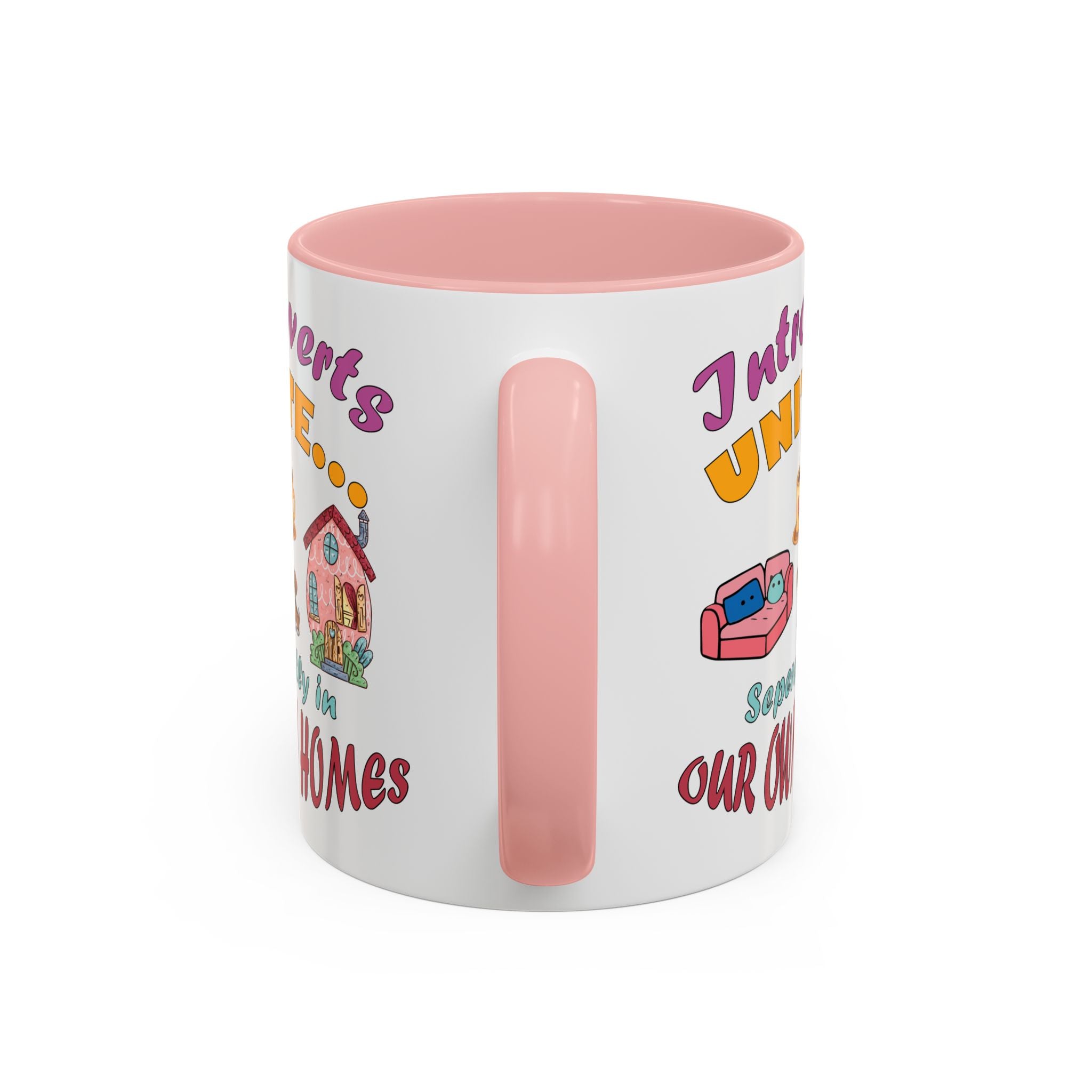 Introverts Unite Coffee Mug | Black Accent Mug for Coffee Lovers | Perfect Gift for Introverts | Home Office Decor | Fun Mug for Tea