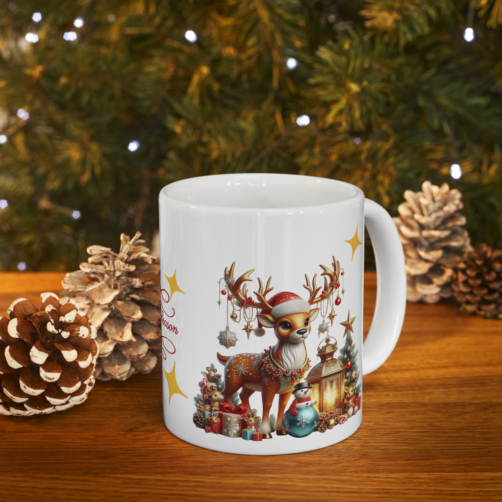 Festive Ceramic Mug - 'Tis the Season | Holiday Gift, Coffee Cup, Xmas Decor, Christmas Mug, Seasonal Beverage