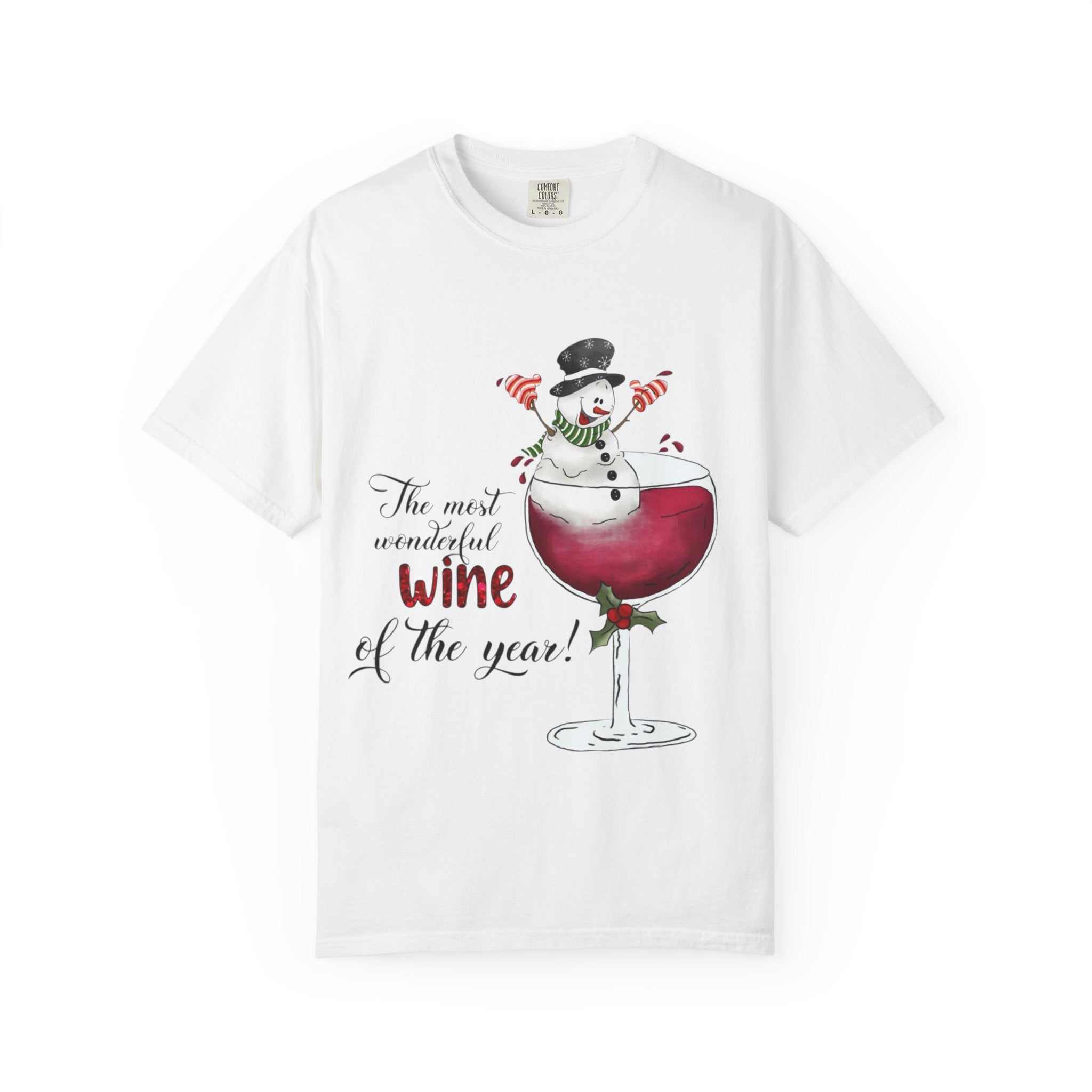 Festive Wine Lover T-Shirt, Holiday Apparel, Christmas Gift, Unisex Tee, Funny Wine Shirt, Winter Celebration Wear