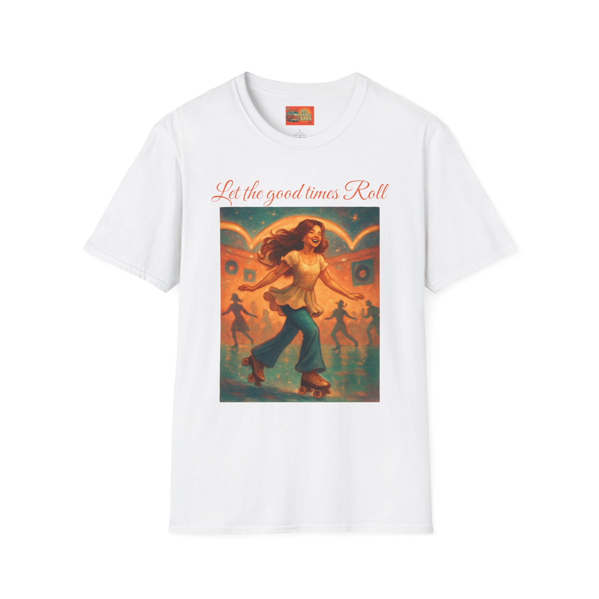 Vintage-Inspired Roller Skating T-Shirt, Retro Graphic Tee, Unisex Softstyle, Casual Wear, Gift for Skaters, Summer Fun, Concert Outfit