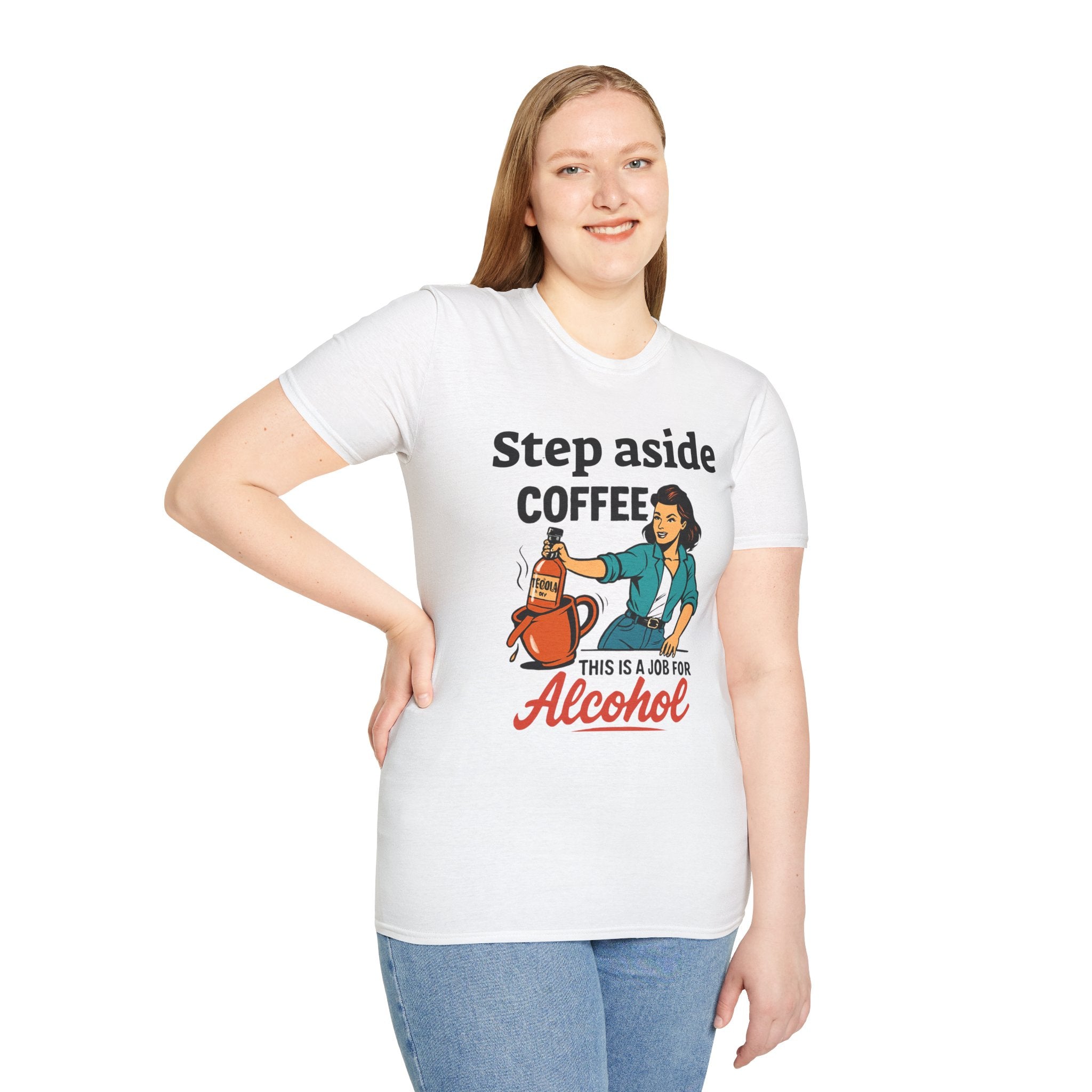 Funny Alcohol T-Shirt, Humorous Gift, Coffee Lovers Tee, Unisex Casual Wear, Birthday Gift, Party Shirt