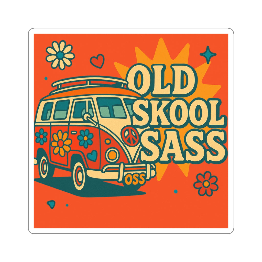 Retro Vibe Stickers for Creative Souls, Old Skool Sass Car Stickers, Funky Decals, Laptop Stickers, Flower Power Stickers