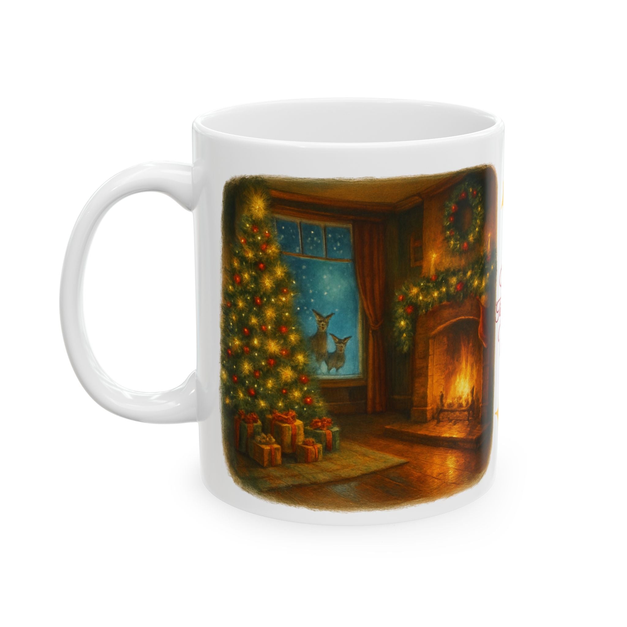 Festive Holiday Ceramic Mug, Christmas Cup, Seasonal Drinkware, Cozy Home Decor, Gift for Coffee Lovers