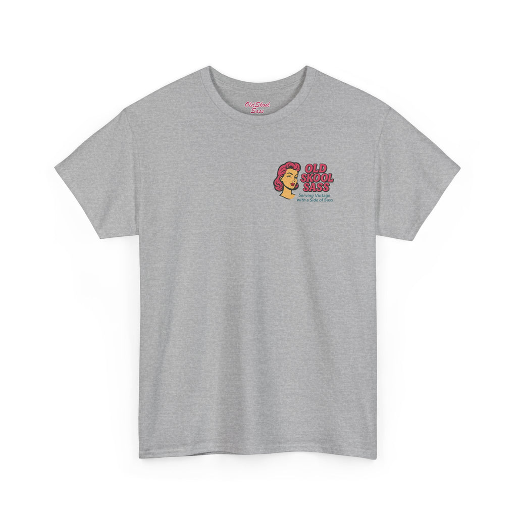 Old School Vibe Unisex Heavy Cotton Tee, Retro Graphic Tee, Casual Summer Shirt, Gift for Friends, Vintage Style Top