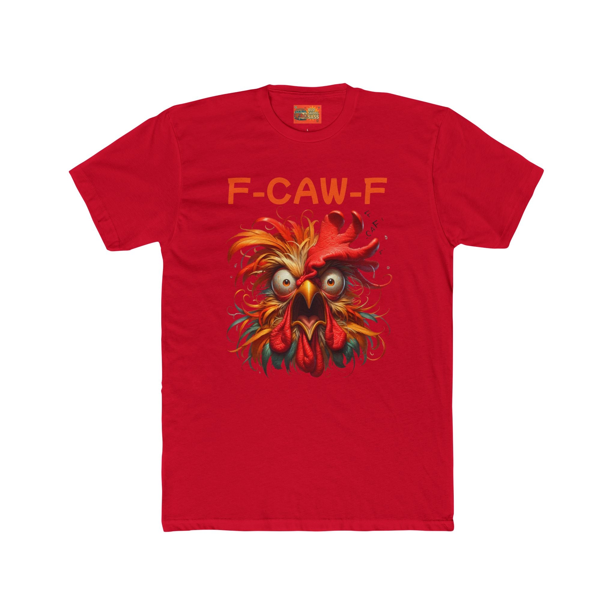 Funny Chicken F-Caw-F Unisex Cotton Crew Tee, Humorous Shirt, Gift for Chicken Lovers, Farmhouse Theme, Casual Wear