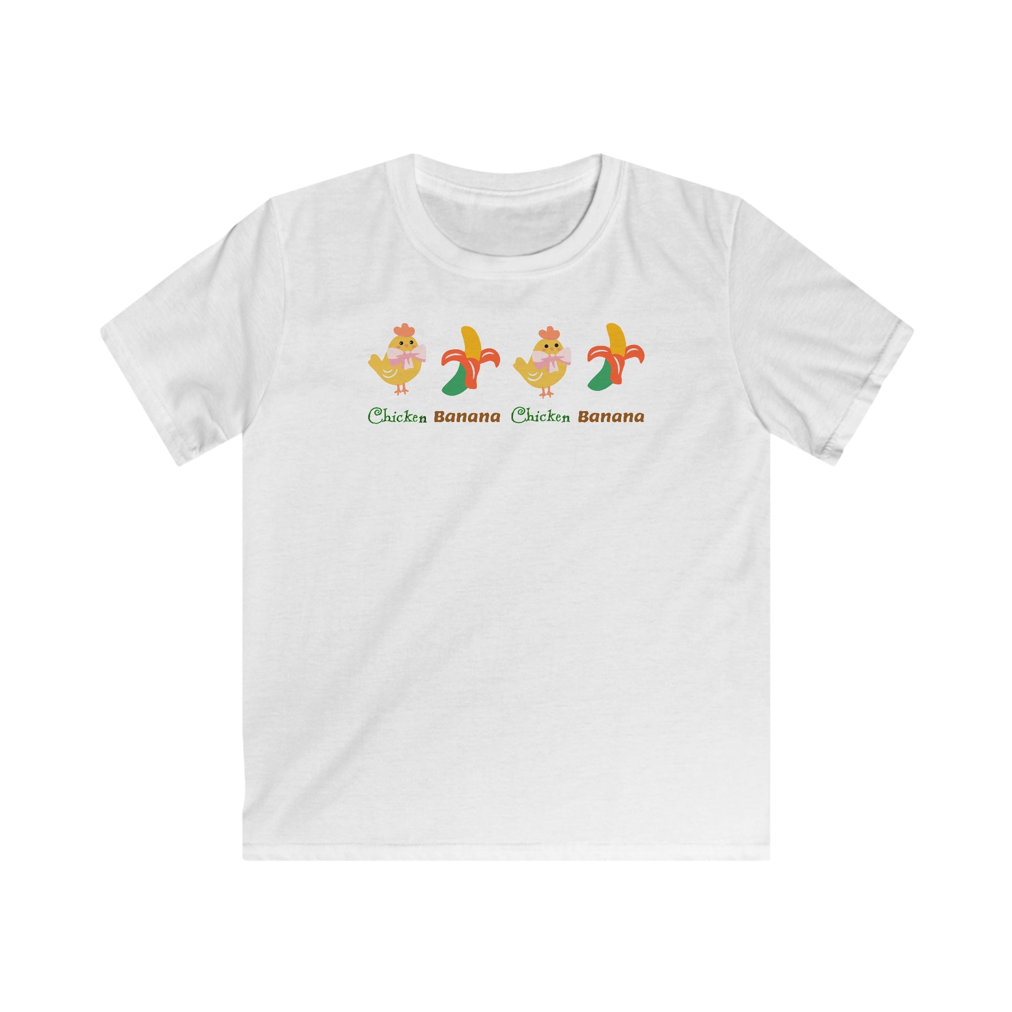 Fun Kids Tee - Cute Chickens & Bananas Design, Gift for Birthdays, Playtime, Summer, Easter, Happy Outfits