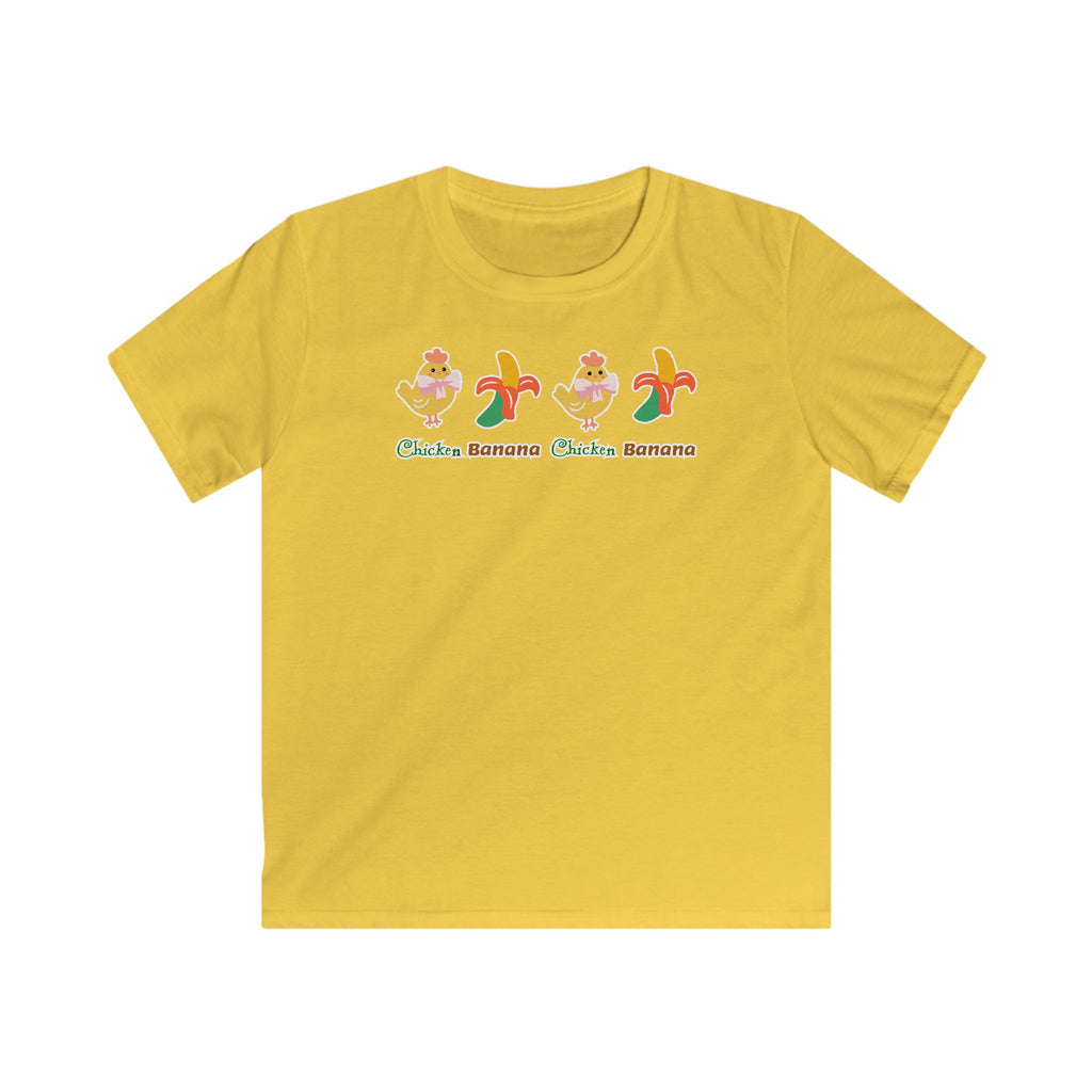 Fun Kids Tee - Cute Chickens & Bananas Design, Gift for Birthdays, Playtime, Summer, Easter, Happy Outfits