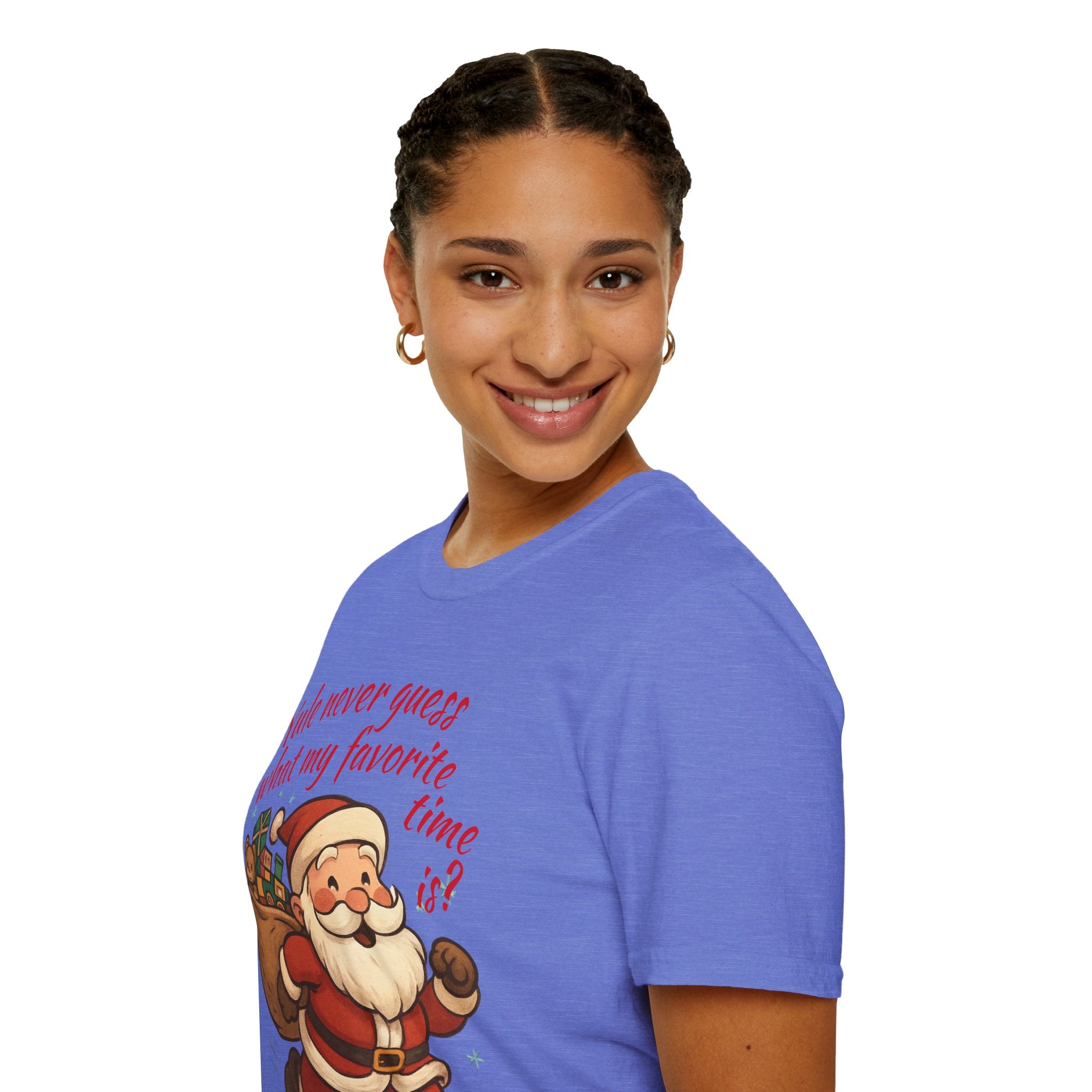 Festive Santa T-Shirt, Funny Christmas Tee, Holiday Apparel, Unisex Gift, Seasonal Humor Shirt, Yule-Themed Clothing