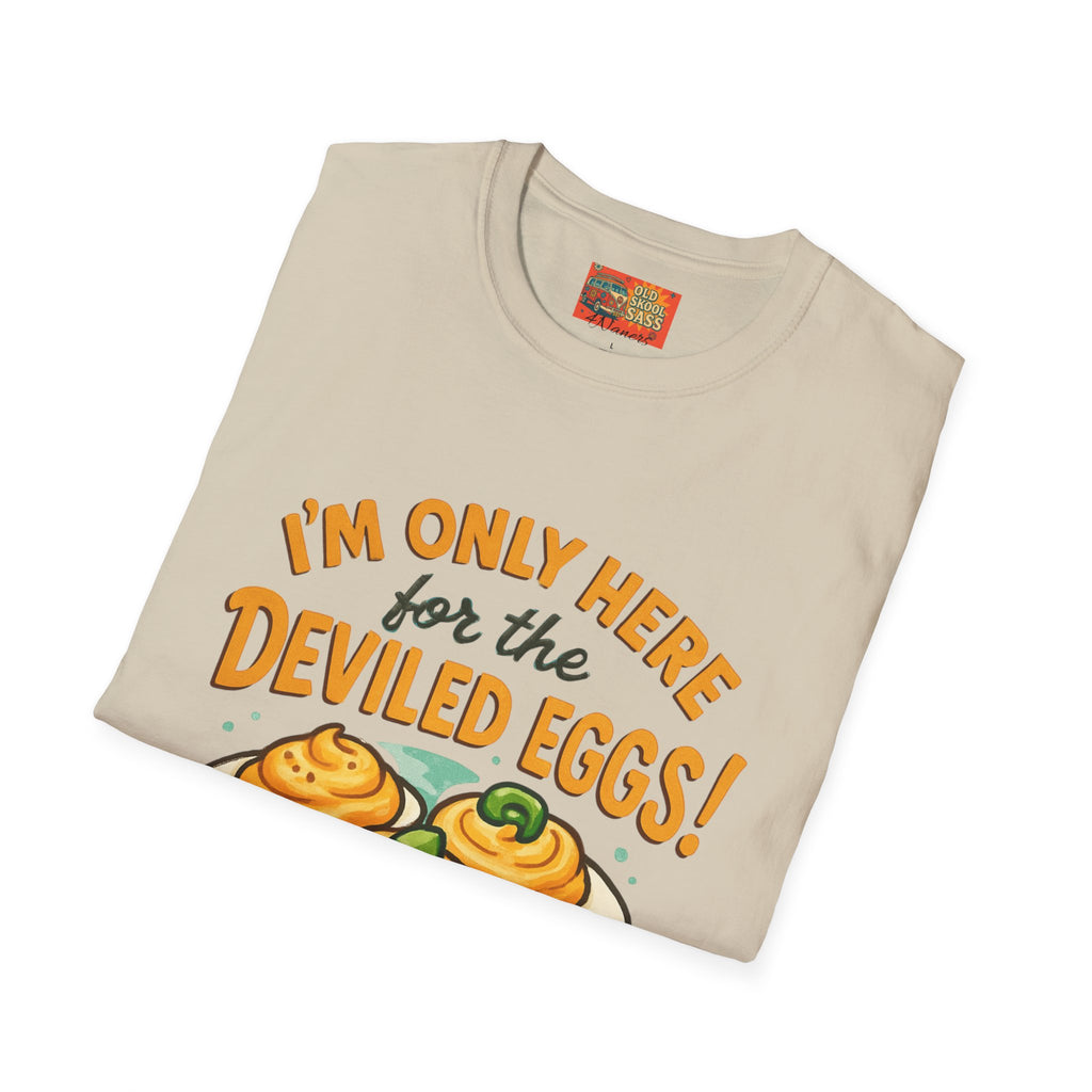 Funny Deviled Eggs T-Shirt, Casual Tee, Foodie Gift, Kitchen Shirt, Thanksgiving Apparel, Party Clothing