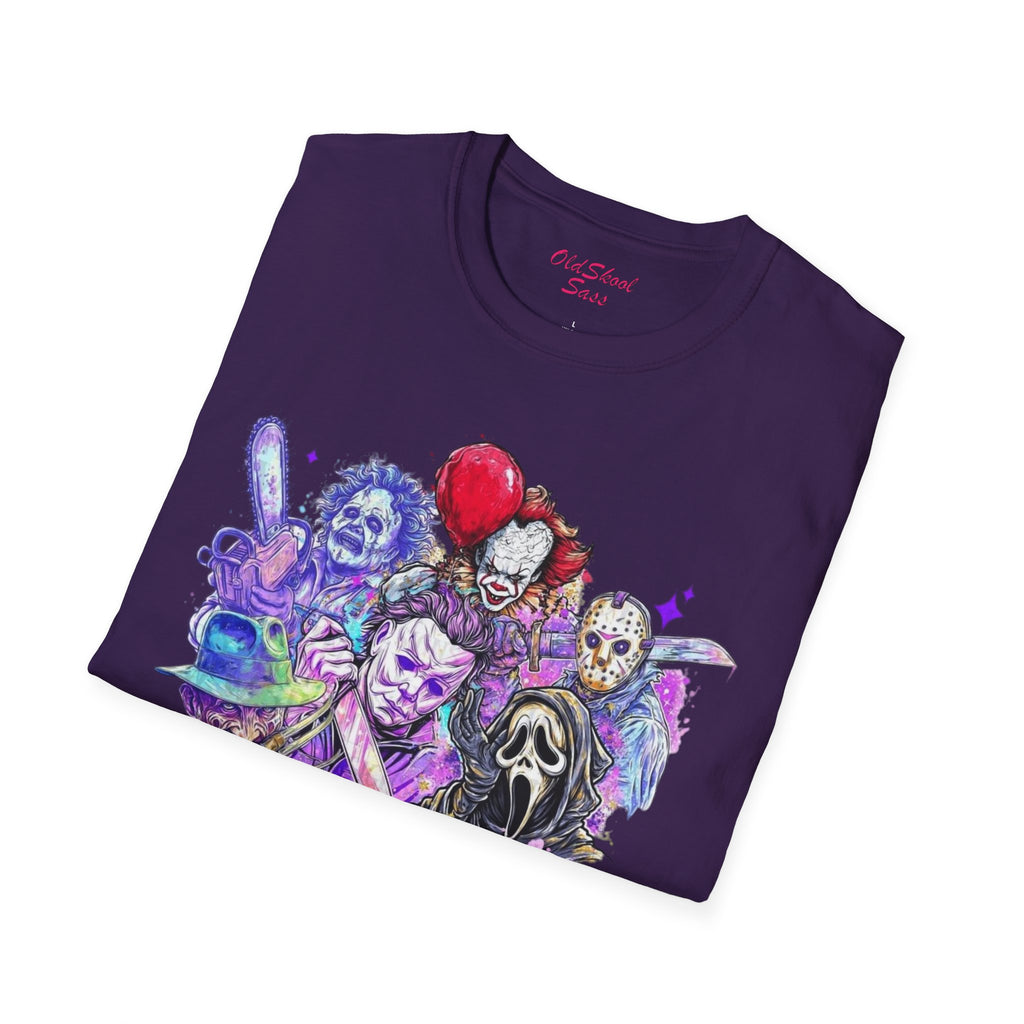 Unisex Horror Themed T-Shirt, Horror Lover Gift, Halloween Costume Tee, Spooky Graphic Tee, Gothic Apparel, Horror Fan Shirt