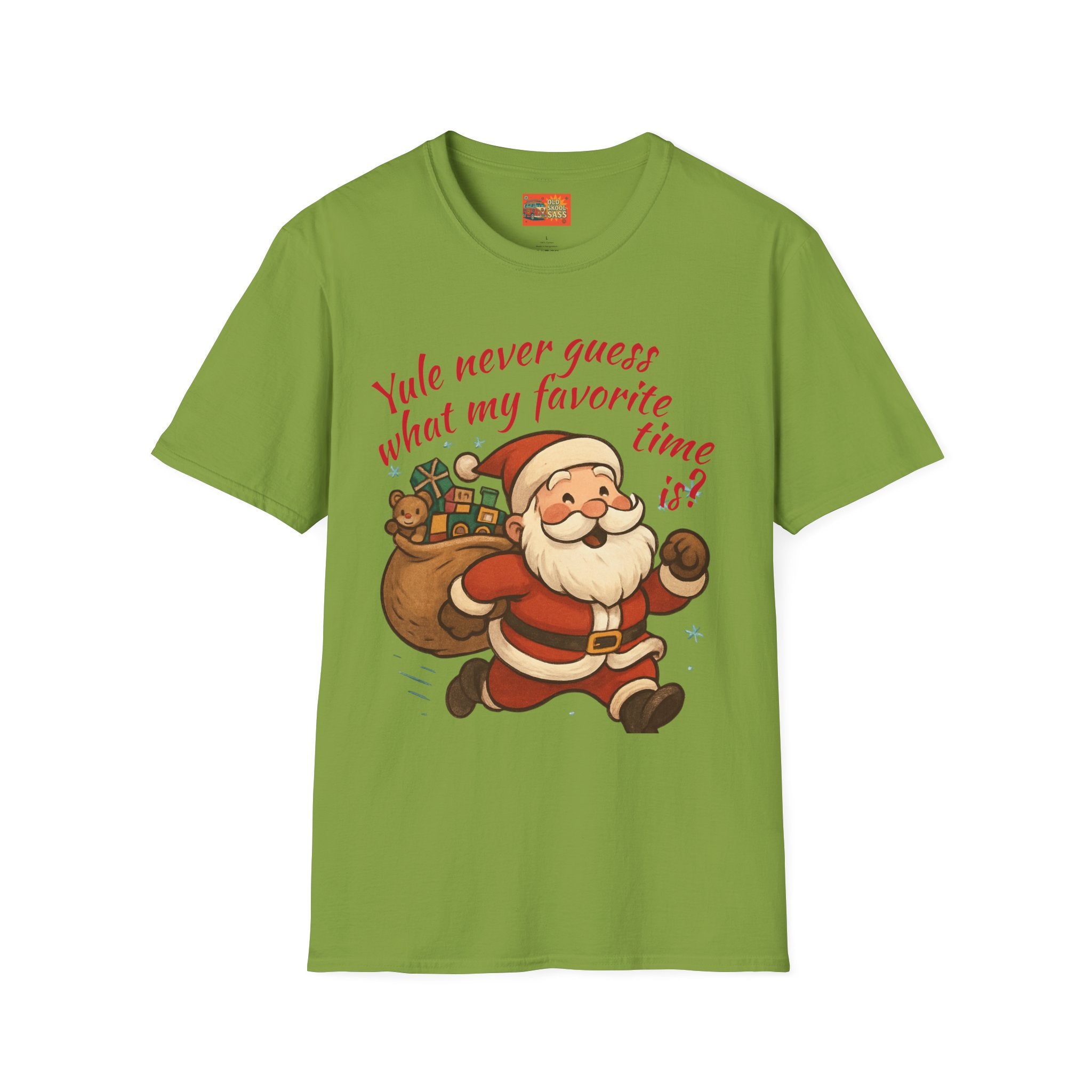 Festive Santa T-Shirt, Funny Christmas Tee, Holiday Apparel, Unisex Gift, Seasonal Humor Shirt, Yule-Themed Clothing