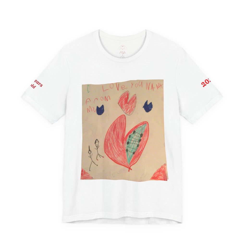 Love You Mom Kids Drawing Tee, Personalize your own Tee, Fun Family Gift, Casual Wear, Cute Birthday Shirt, Kids Art T-Shirt, Heart Design, Unisex Tee