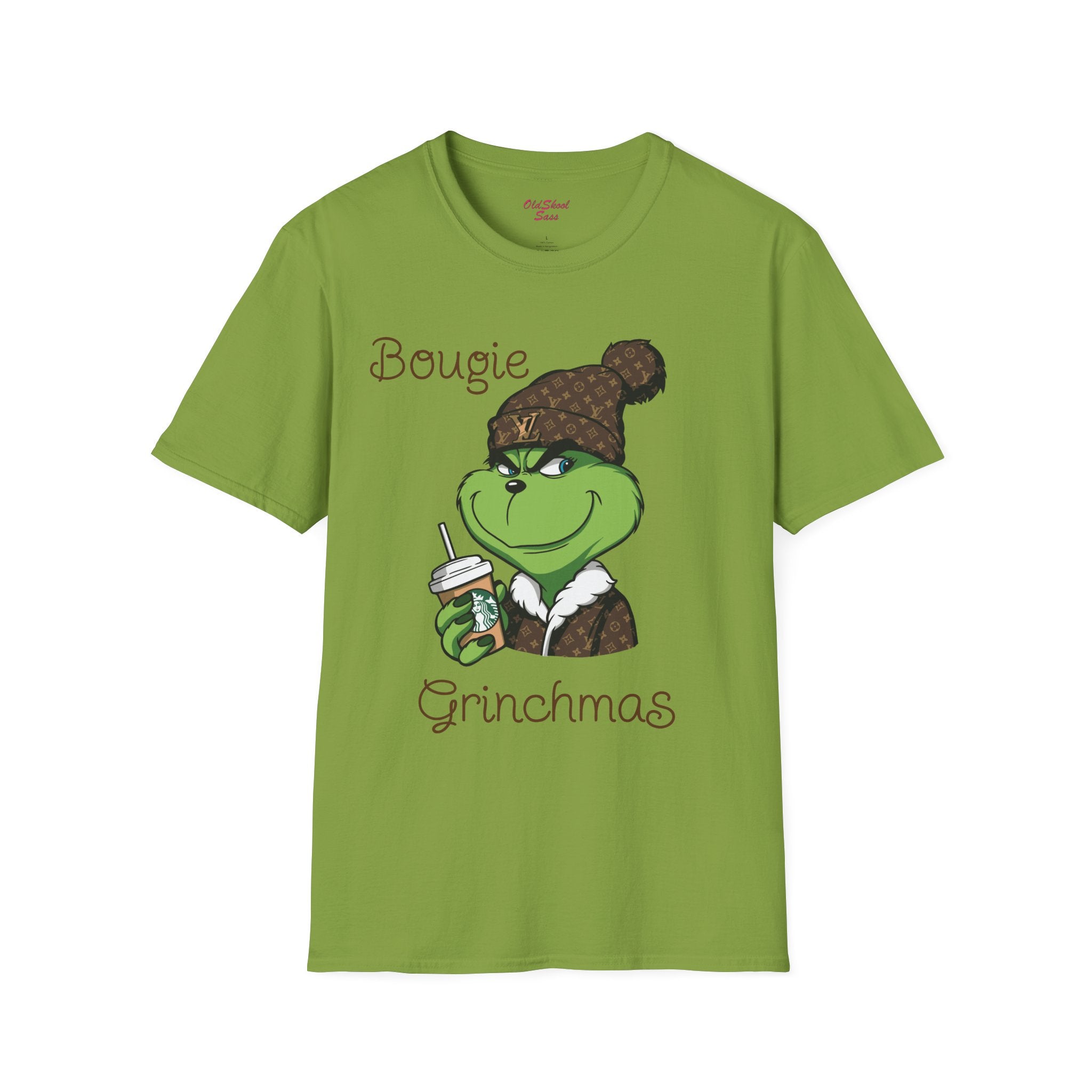 Bougie Grinchmas Unisex T-Shirt, Funny Christmas Tee, Holiday Humor Shirt, Gift for Grinch Fans, Winter Apparel