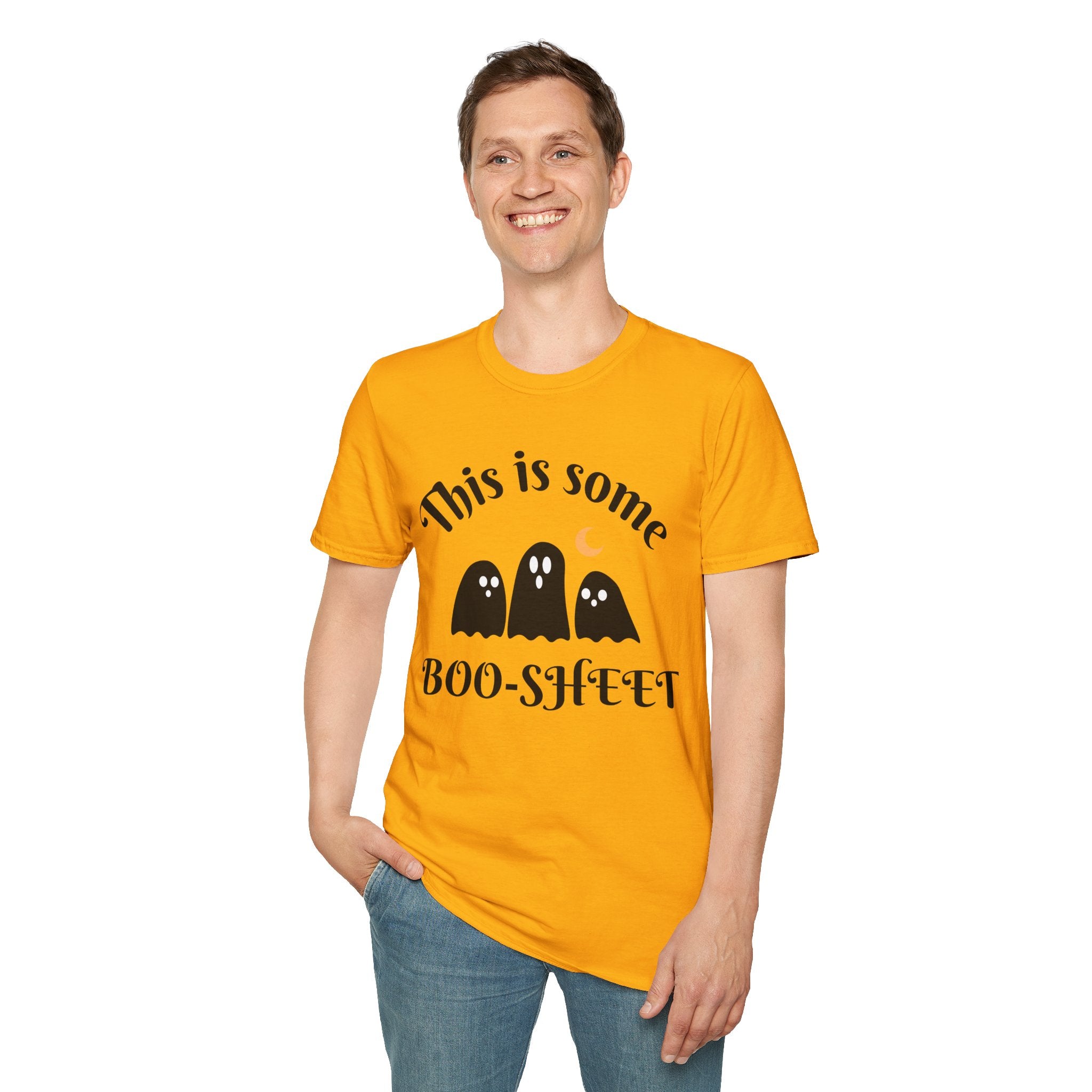 Unisex Halloween Graphic T-Shirt - This is Some Boo-Sheet, Funny Ghost Tee, Halloween Apparel, Fall Festival Shirt, Spooky Gift Idea