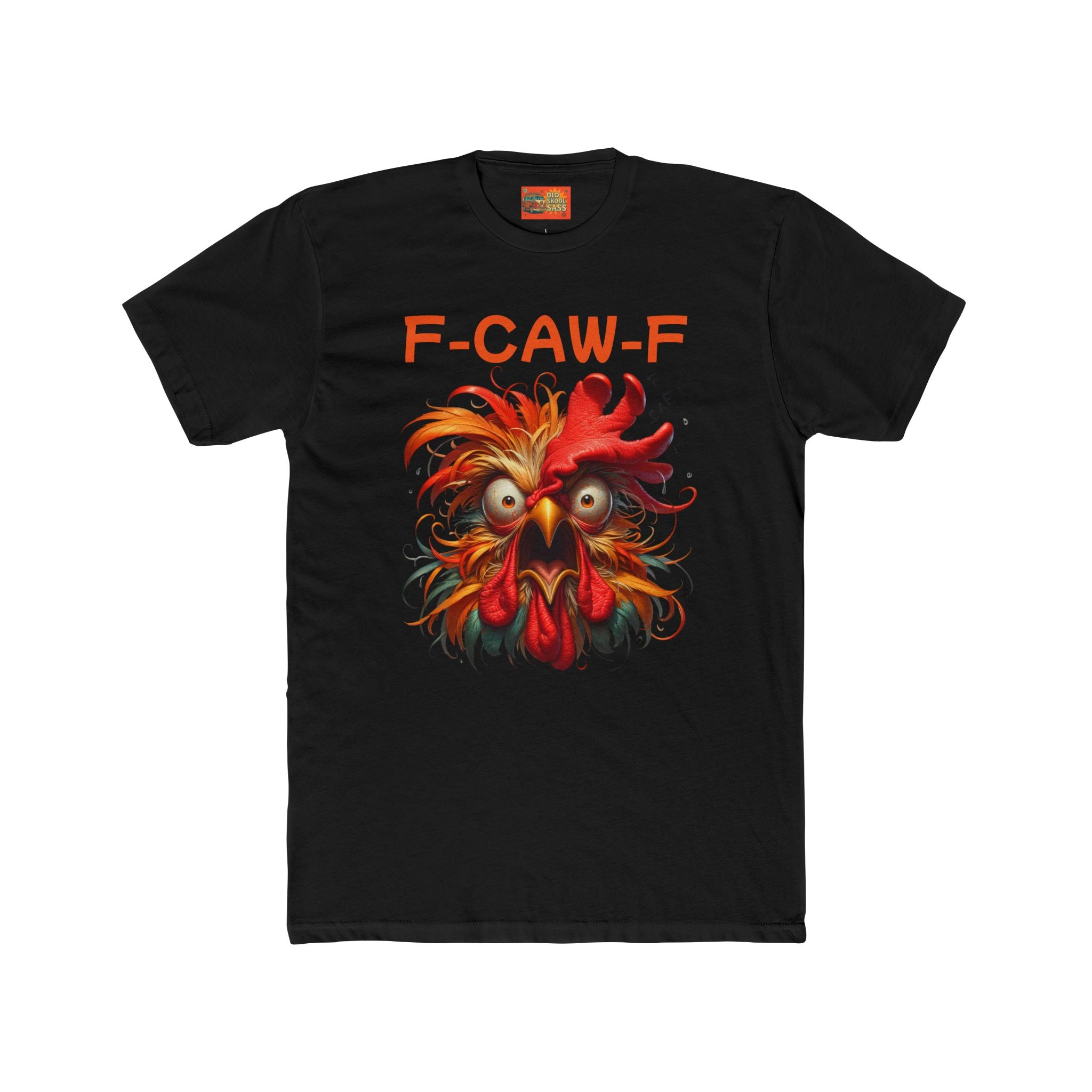 Funny Chicken F-Caw-F Unisex Cotton Crew Tee, Humorous Shirt, Gift for Chicken Lovers, Farmhouse Theme, Casual Wear
