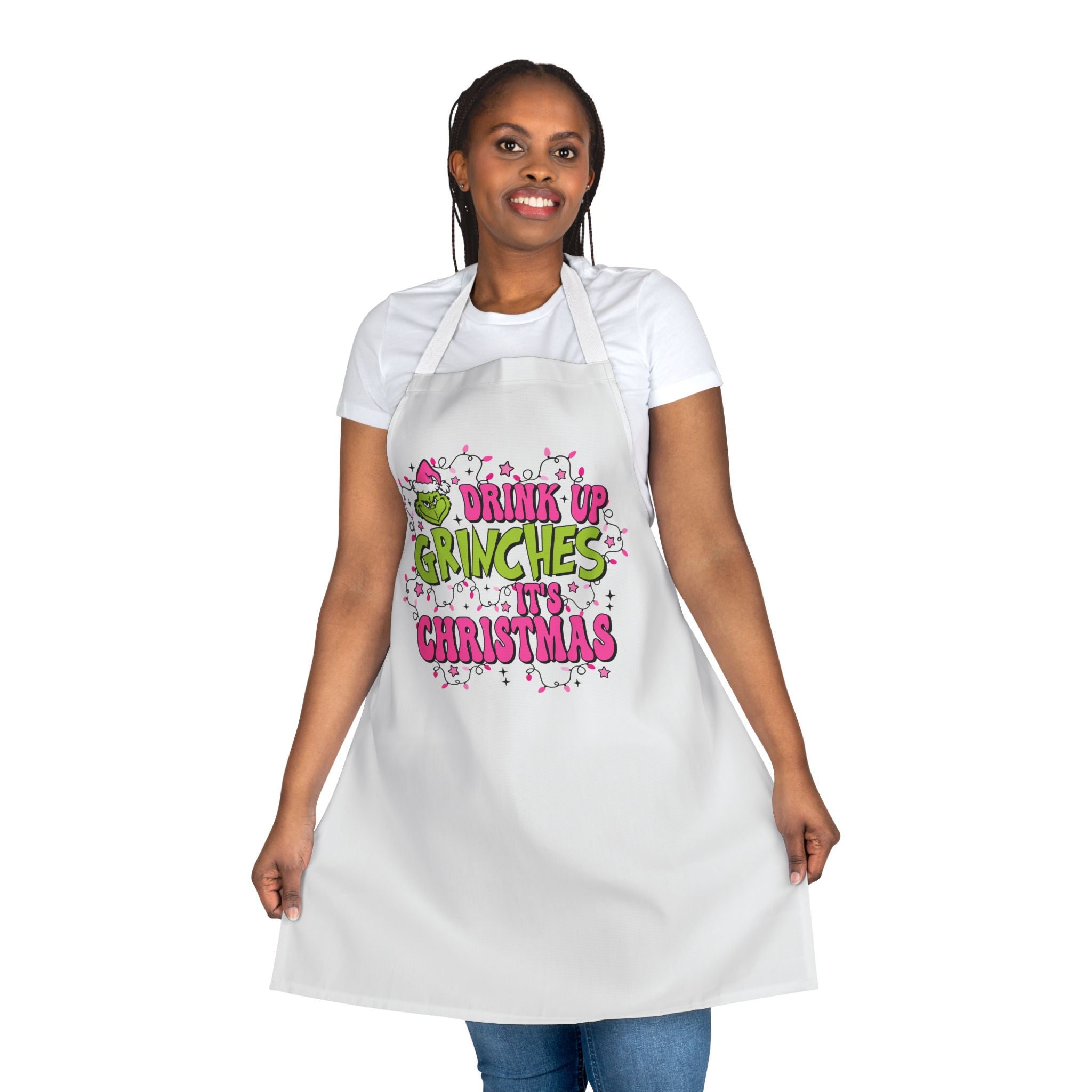Festive Christmas Apron with 5-Color Straps, Holiday Cooking Gift, Fun Christmas Party Kitchen Apron, Grinch Theme Apron, Christmas [...]
