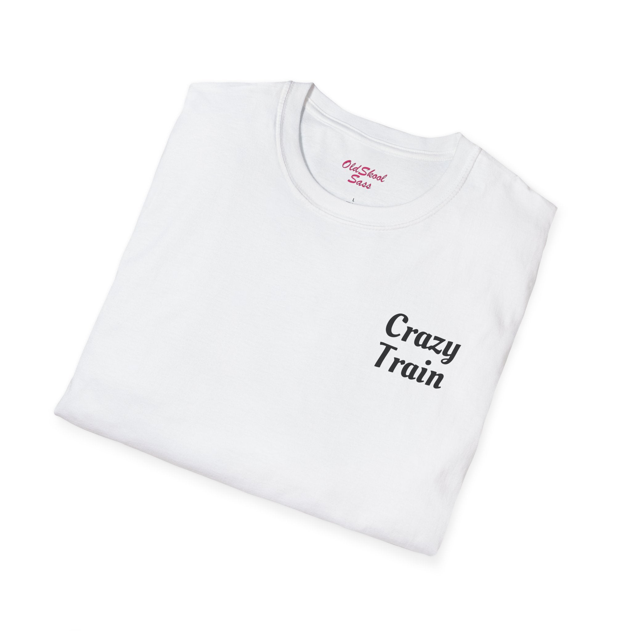 Crazy Train Unisex Softstyle T-Shirt, Perfect for Train Lovers, Unique Gift for Him/Her, Casual Wear, Fun Graphic Tee