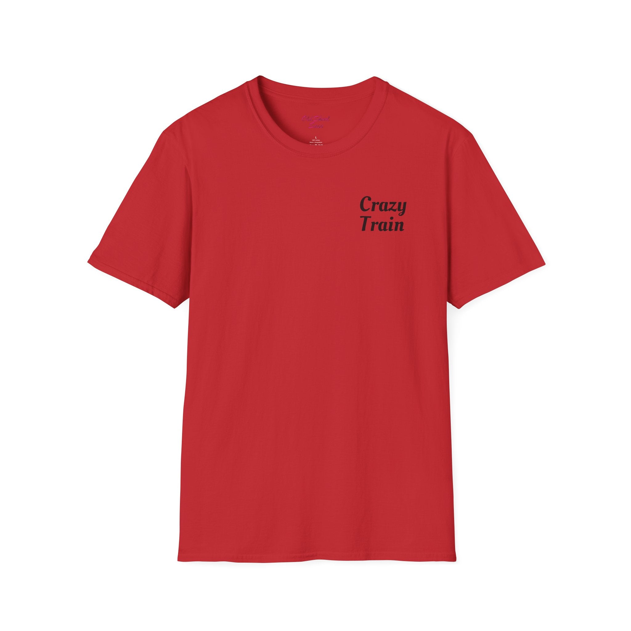 Crazy Train Unisex Softstyle T-Shirt, Perfect for Train Lovers, Unique Gift for Him/Her, Casual Wear, Fun Graphic Tee