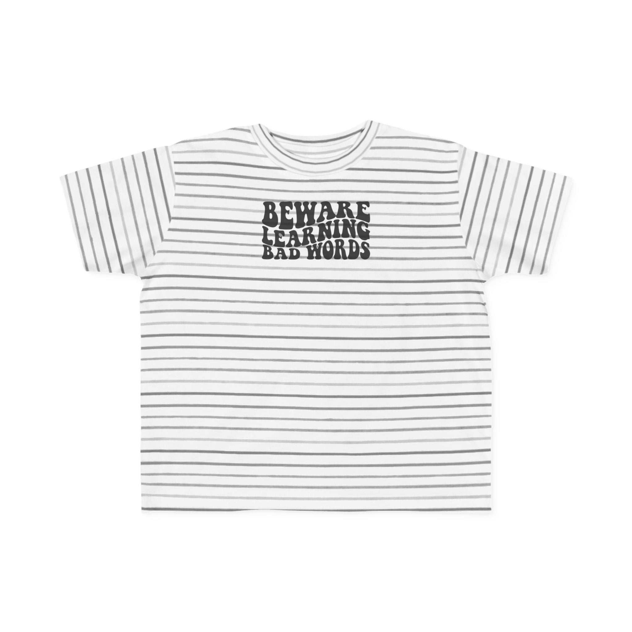 Beware Toddler T-Shirt - Beware Learning Bad Words, Cute Kids Tee, Funny Toddler Gift, Trendy Kids Apparel, Playful T-Shirt