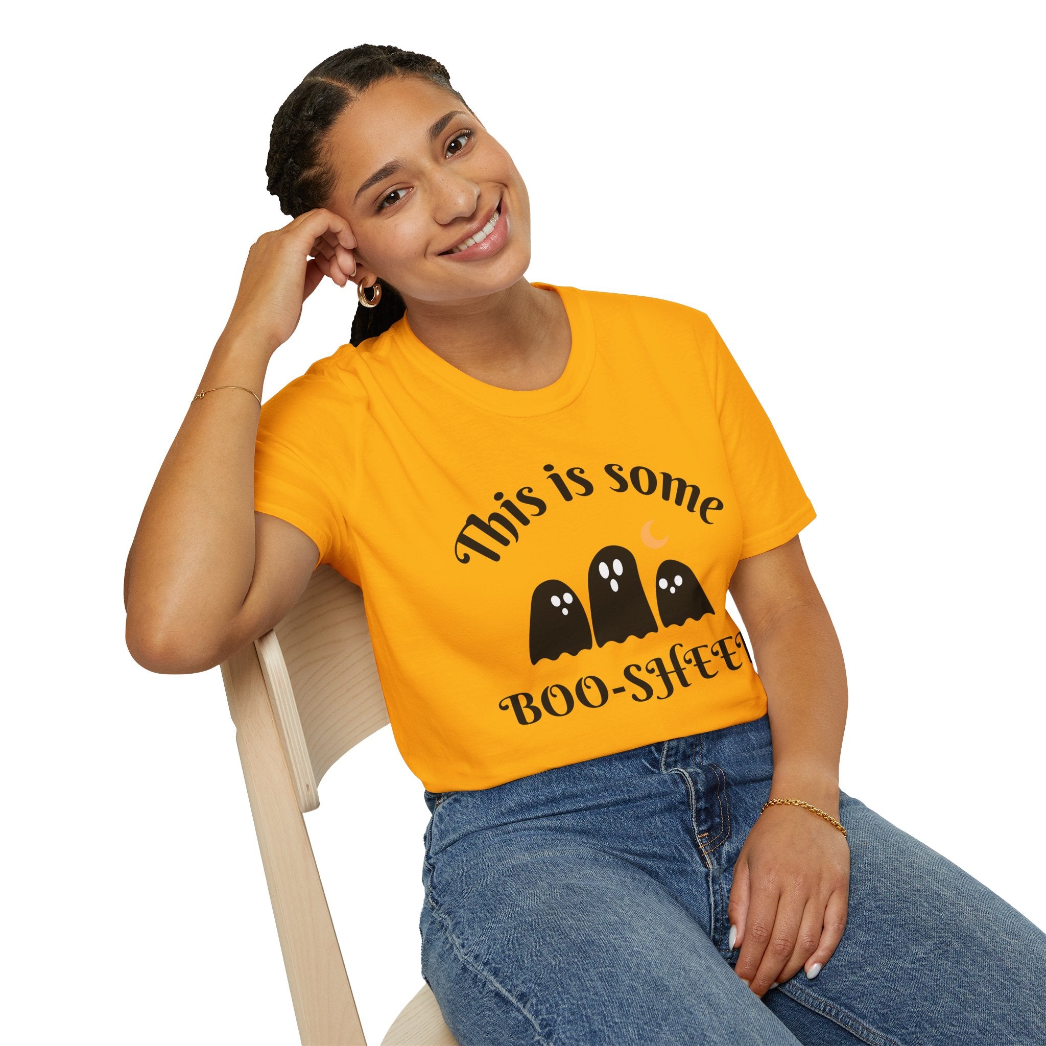 Unisex Halloween Graphic T-Shirt - This is Some Boo-Sheet, Funny Ghost Tee, Halloween Apparel, Fall Festival Shirt, Spooky Gift Idea