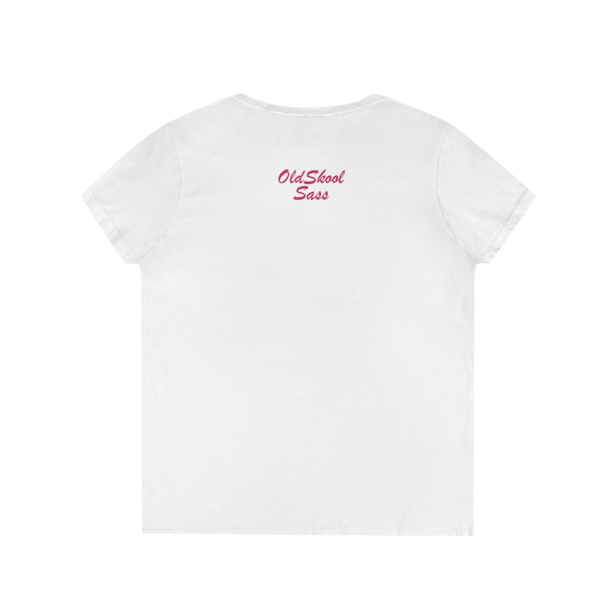 Feelin' Feral Ladies' V-Neck T-Shirt, Funny Animal Tee, Gift for Pet Lovers, Casual Wear, Birthday Gift, Cute Graphic Shirt