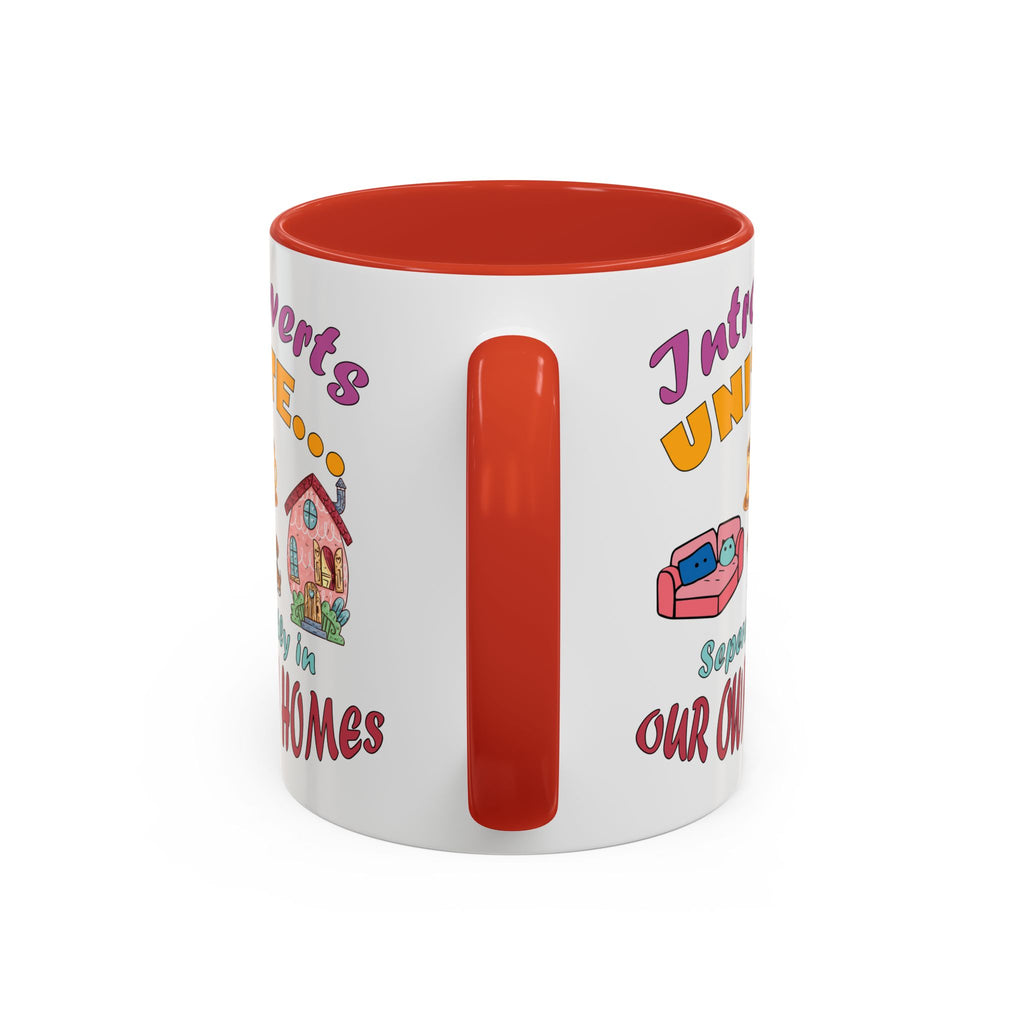 Introverts Unite Coffee Mug | Black Accent Mug for Coffee Lovers | Perfect Gift for Introverts | Home Office Decor | Fun Mug for Tea