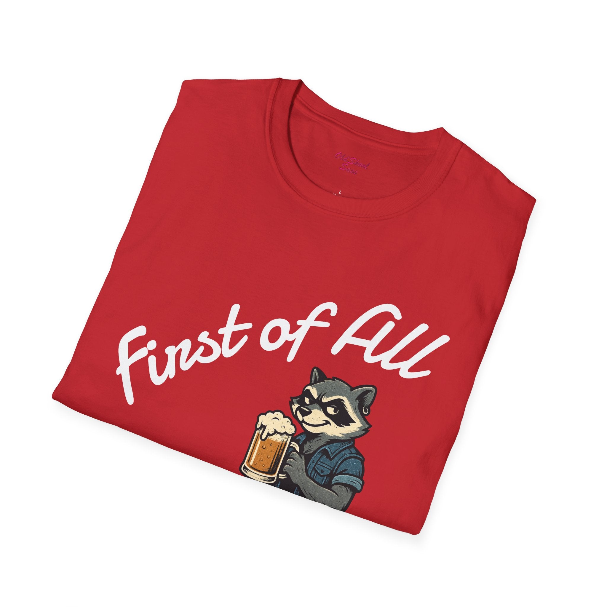 Raccoon Beer Lover T-Shirt, Cute Animal Graphic Tee, Unisex Apparel, Birthday Gift, Casual Wear, Nature Lover Shirt