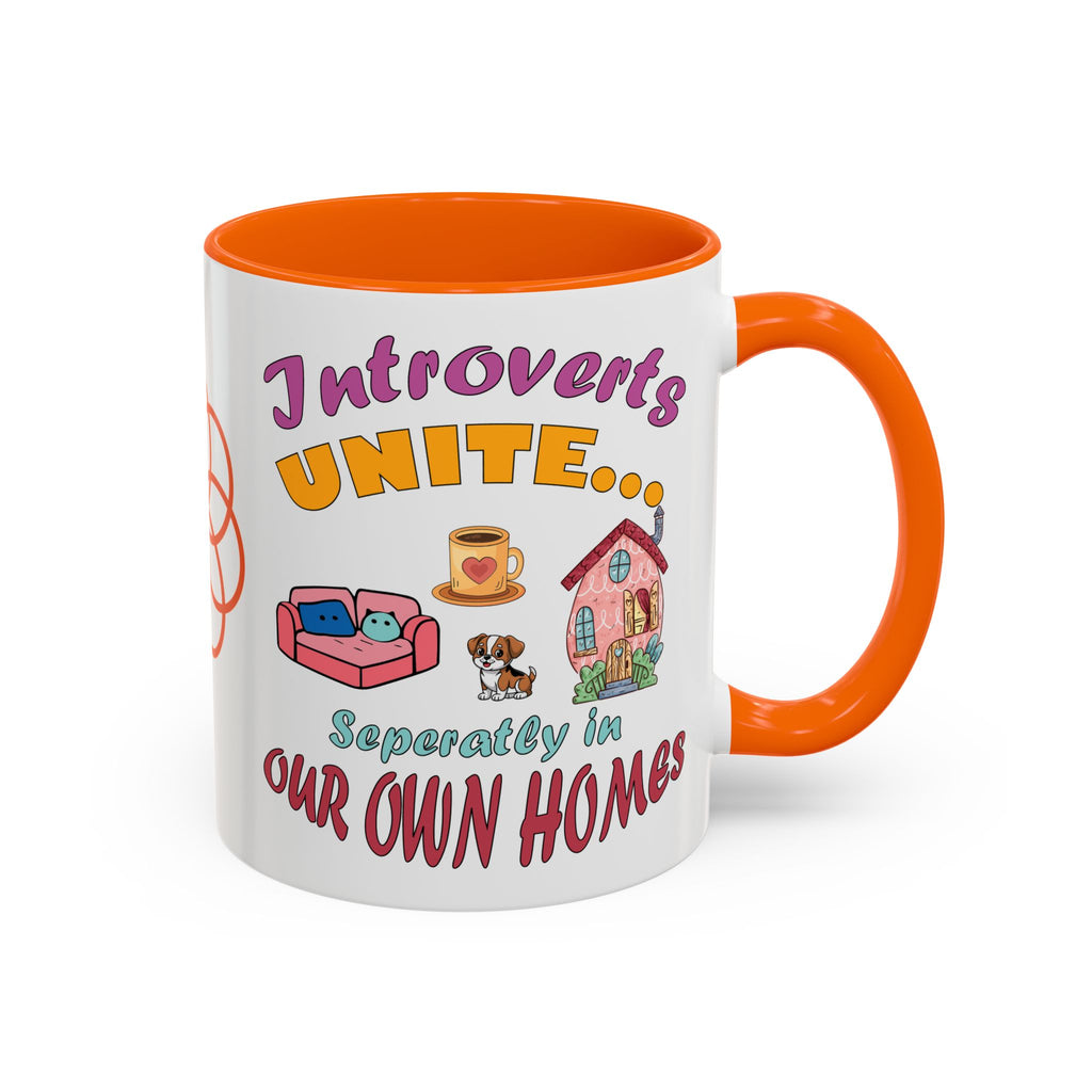 Introverts Unite Coffee Mug | Black Accent Mug for Coffee Lovers | Perfect Gift for Introverts | Home Office Decor | Fun Mug for Tea