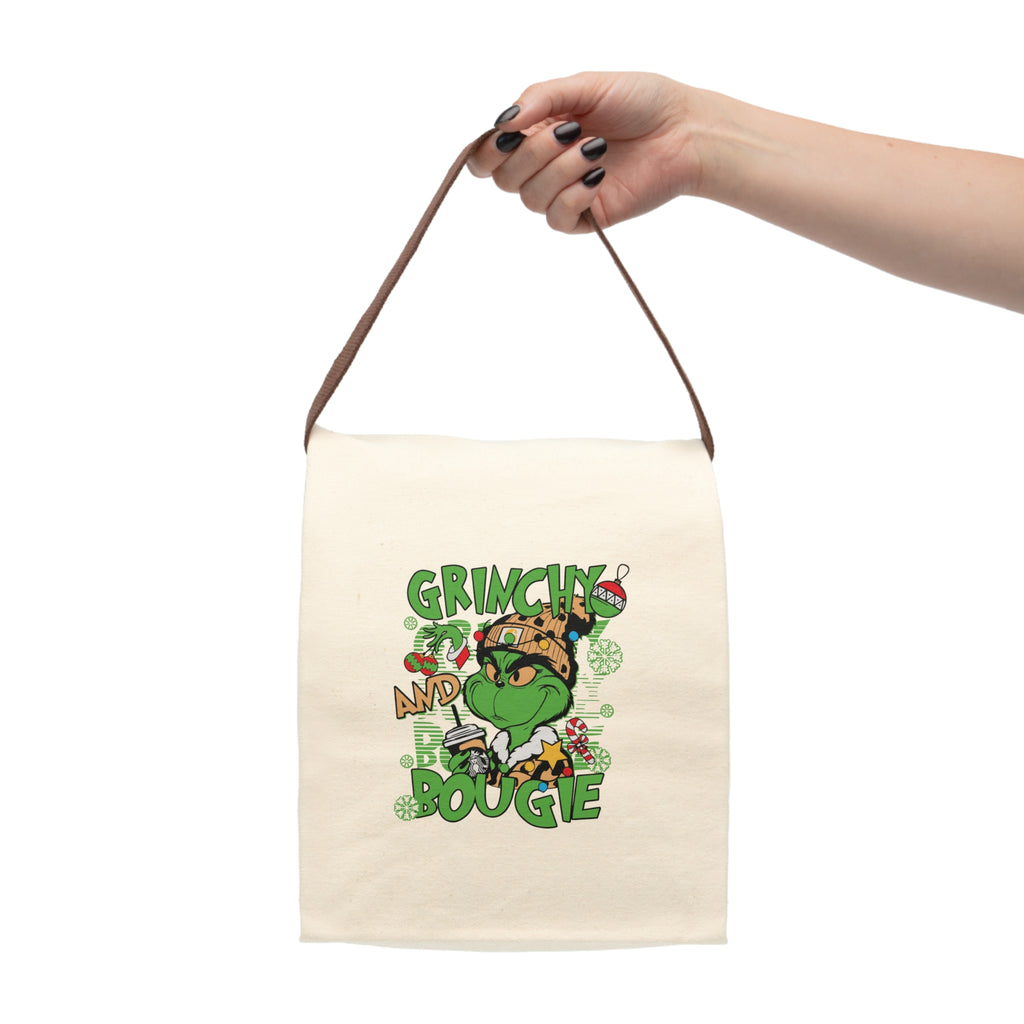 Whimsical Lunch Bag, Eco-Friendly Snack Tote, Grinchy Gifts for Kids, Holiday Picnic Essential, Fun School Meal Carrier