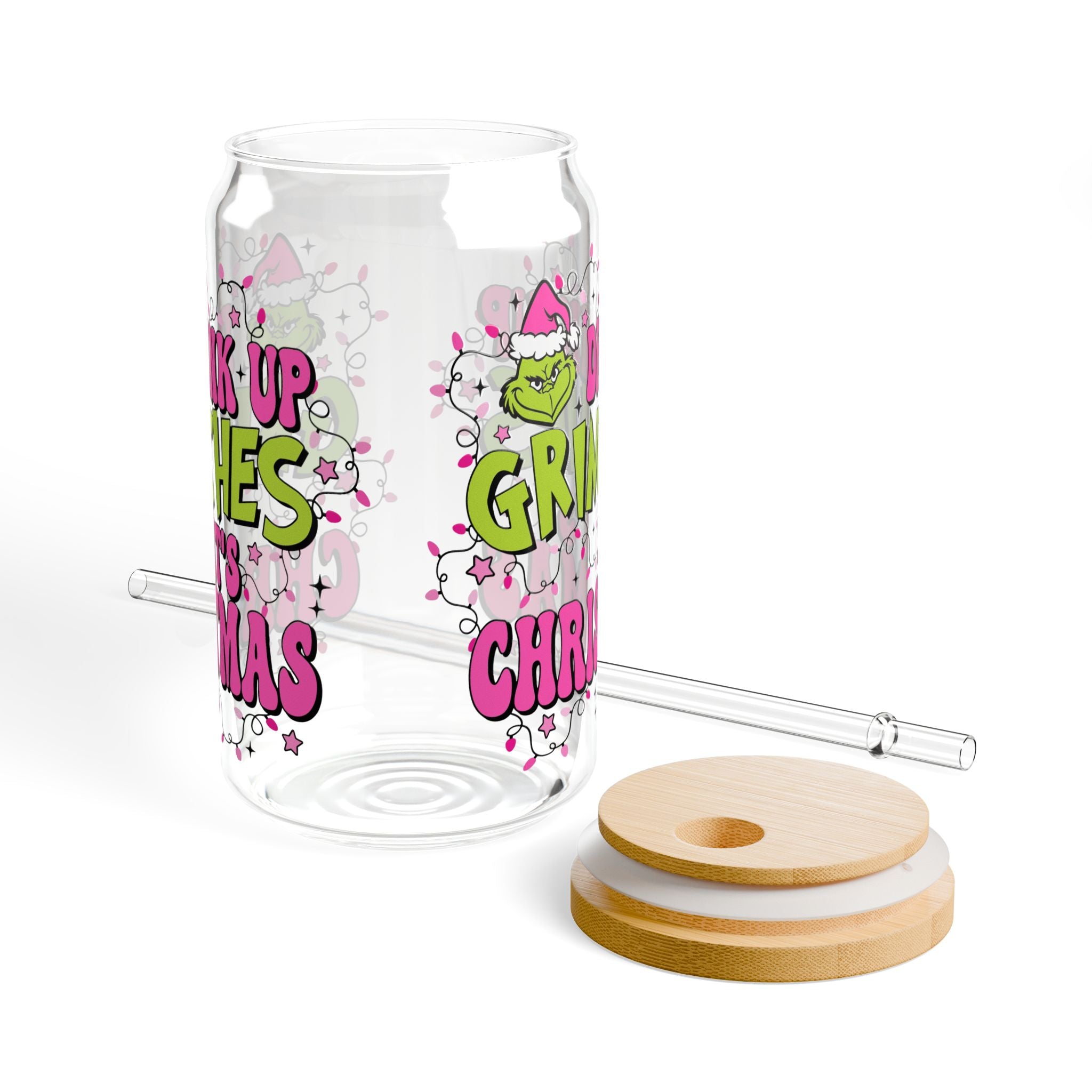 Grinch-Inspired Sipper Glass – 16oz, Fun Holiday Drinkware, Christmas Gift, Grinch Lover Mug, Eco-Friendly Beverage Bottle, Festive [...]