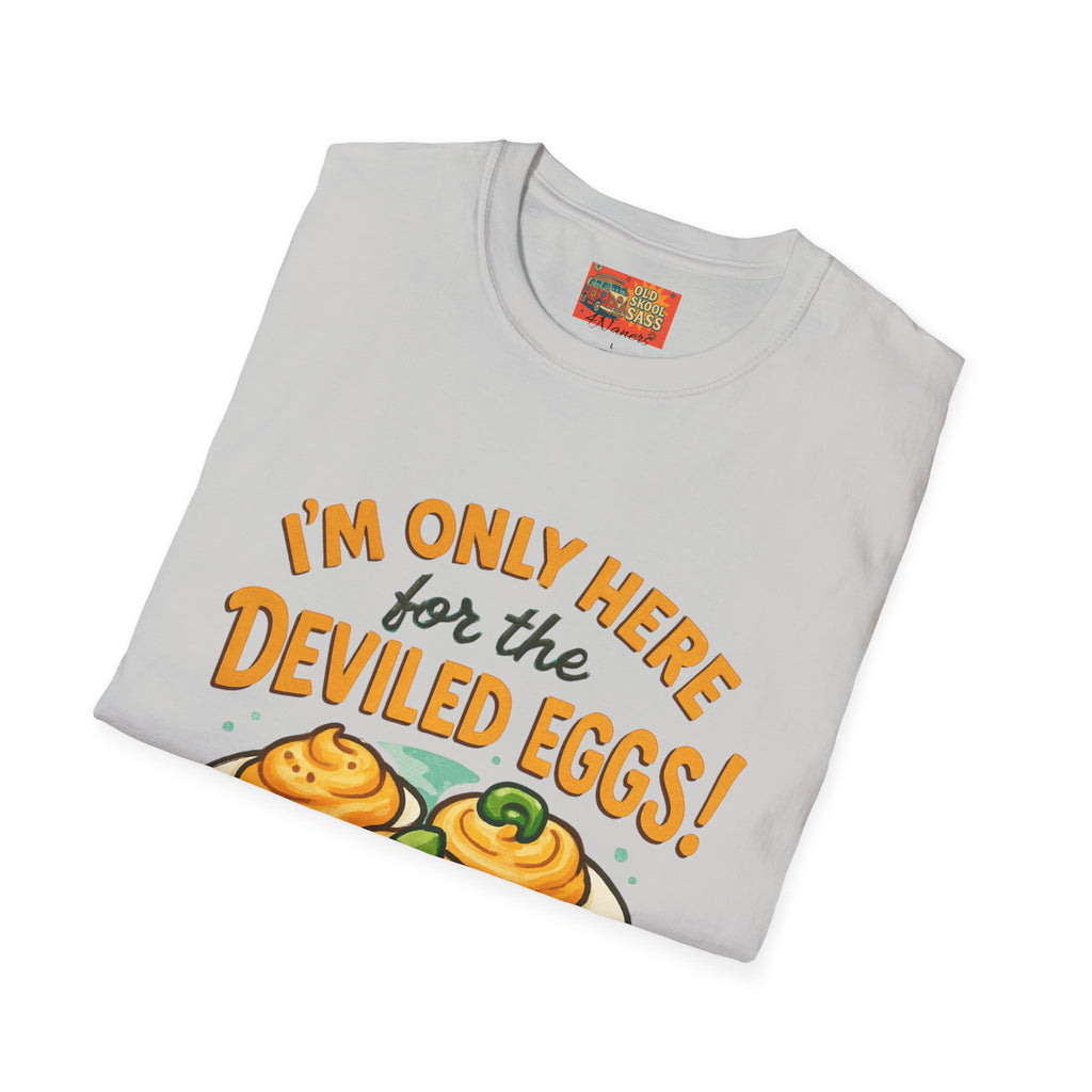 Funny Deviled Eggs T-Shirt, Casual Tee, Foodie Gift, Kitchen Shirt, Thanksgiving Apparel, Party Clothing