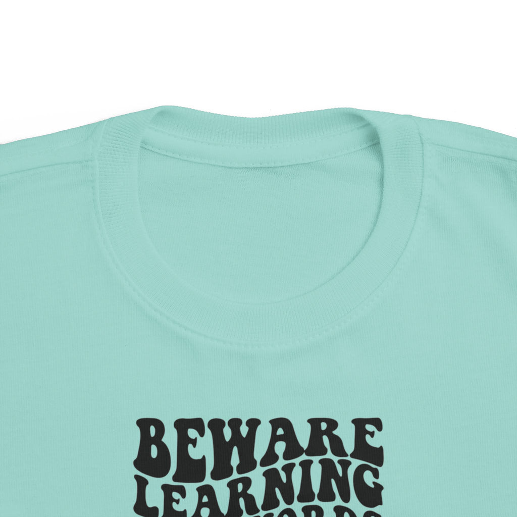 Beware Toddler T-Shirt - Beware Learning Bad Words, Cute Kids Tee, Funny Toddler Gift, Trendy Kids Apparel, Playful T-Shirt