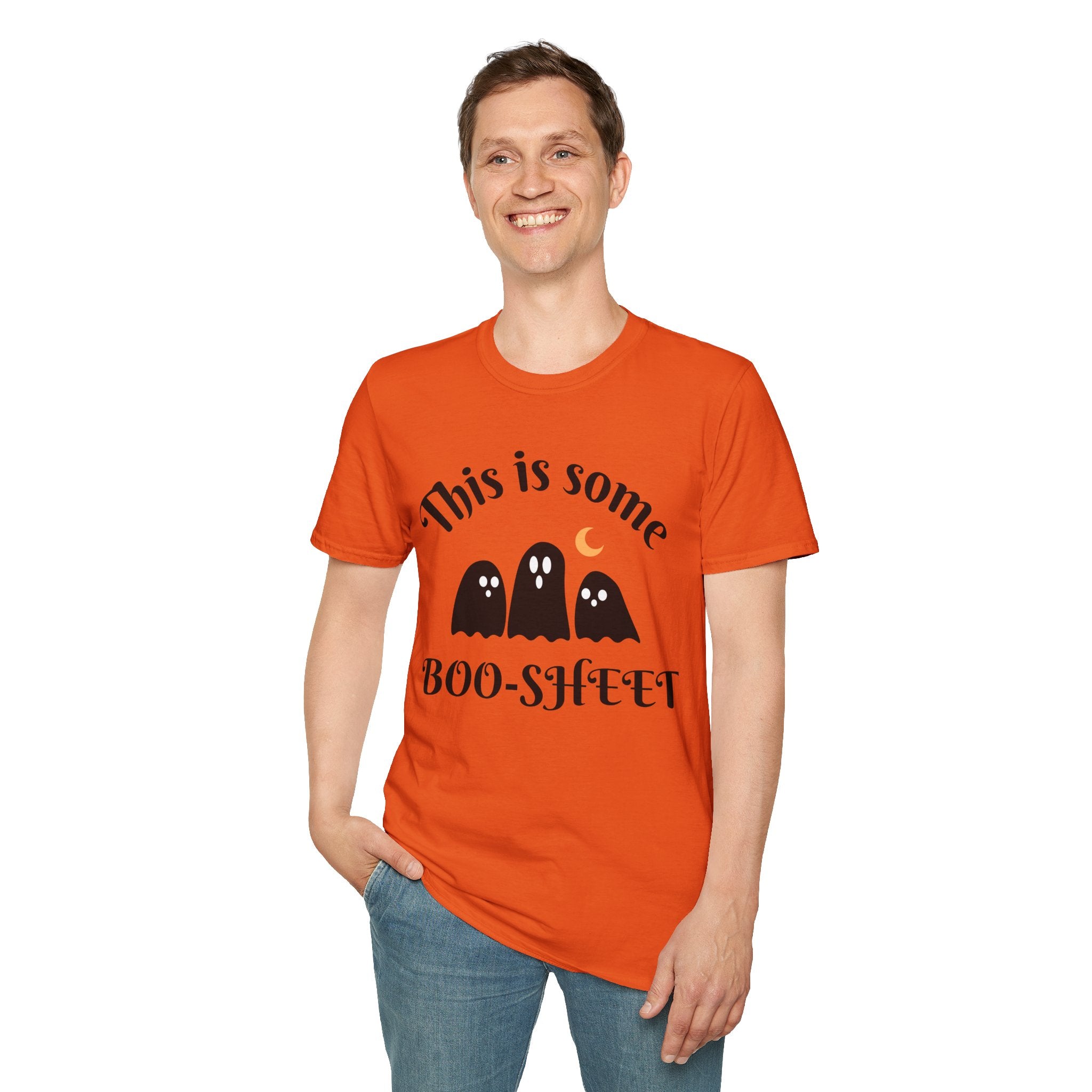 Unisex Halloween Graphic T-Shirt - This is Some Boo-Sheet, Funny Ghost Tee, Halloween Apparel, Fall Festival Shirt, Spooky Gift Idea