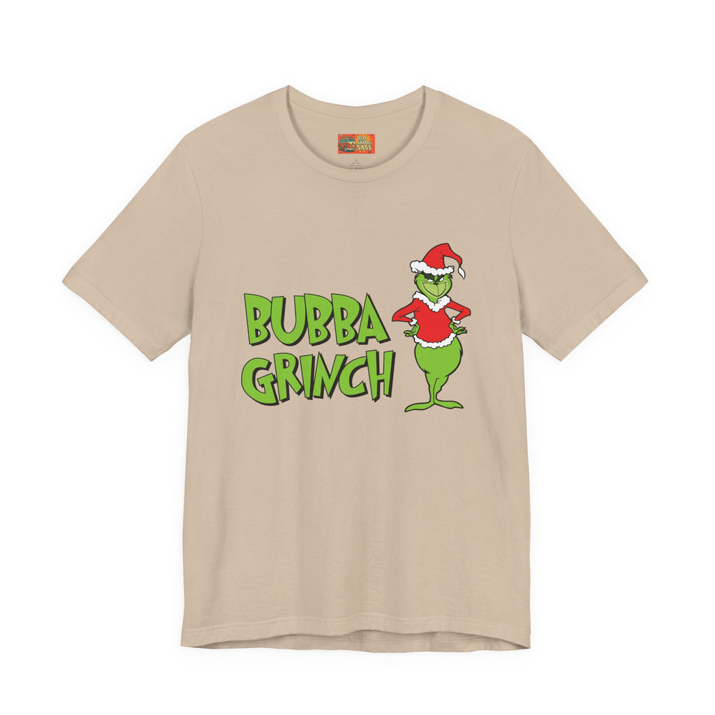 Bubba Grinch Tee - Unisex Jersey Short Sleeve Shirt, Funny Christmas Gift, Holiday Apparel, Santa Grinch Design, Tee for Family Gatherings