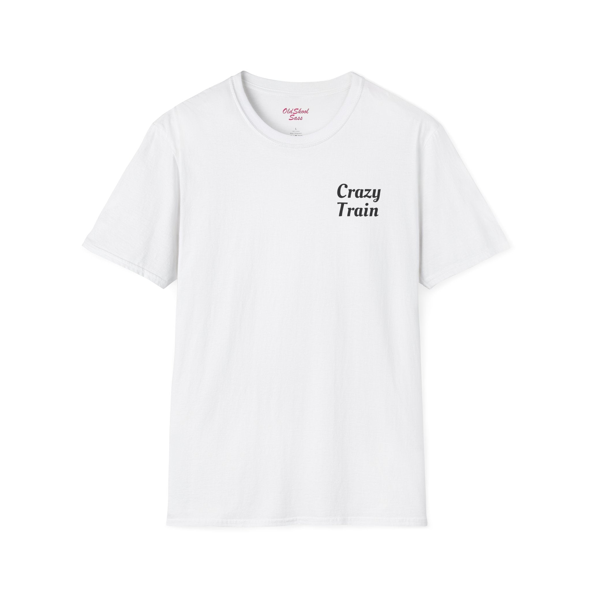 Crazy Train Unisex Softstyle T-Shirt, Perfect for Train Lovers, Unique Gift for Him/Her, Casual Wear, Fun Graphic Tee