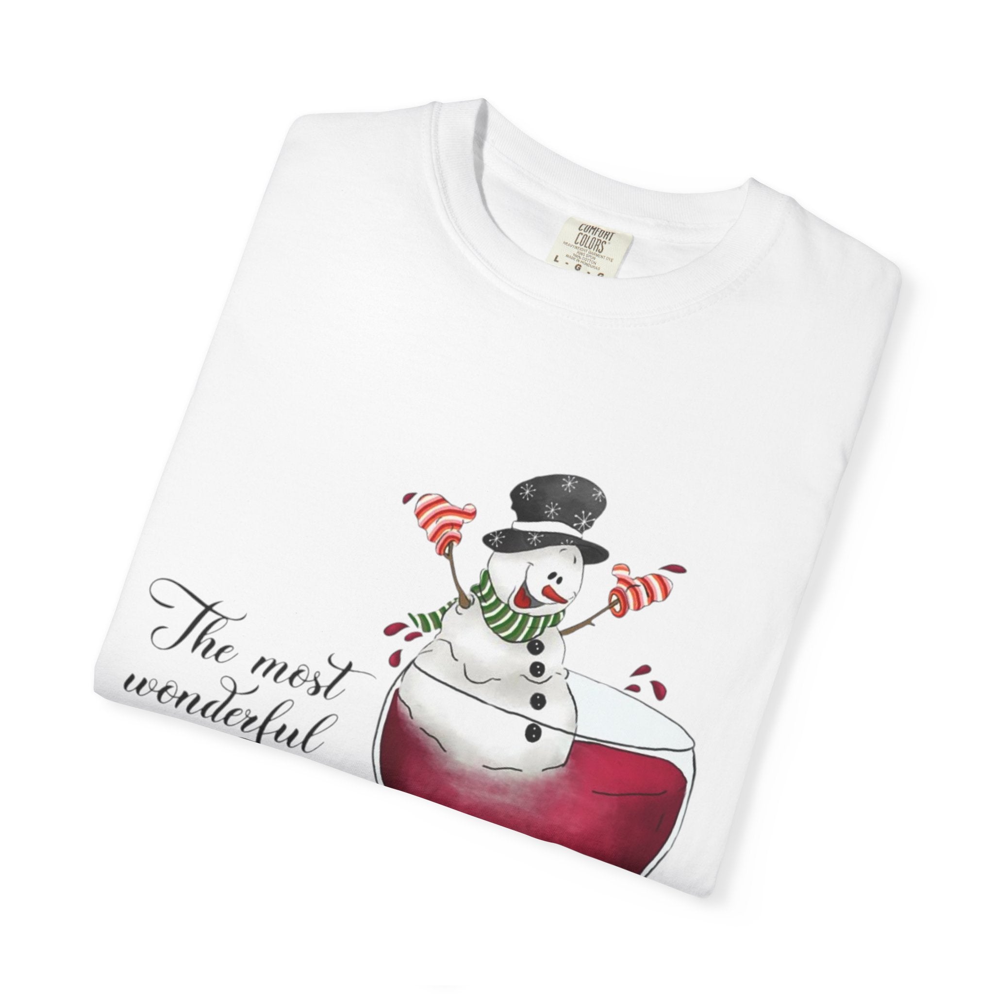 Festive Wine Lover T-Shirt, Holiday Apparel, Christmas Gift, Unisex Tee, Funny Wine Shirt, Winter Celebration Wear