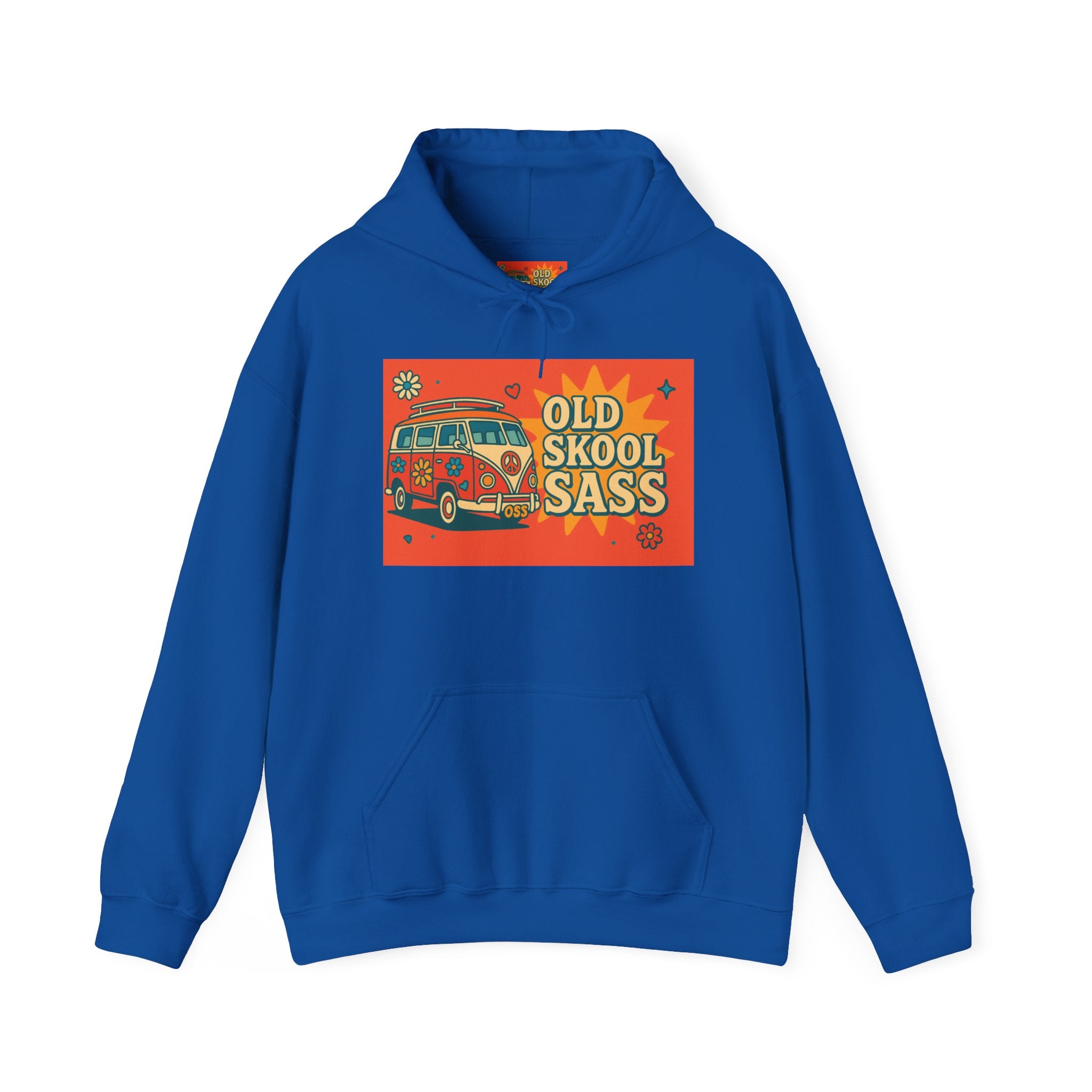 Retro Van Hoodie - Old Skool Sass Sweatshirt, Stylish Gift for Friends, Cozy Casual Wear, Hipster Fashion, Festival Clothing