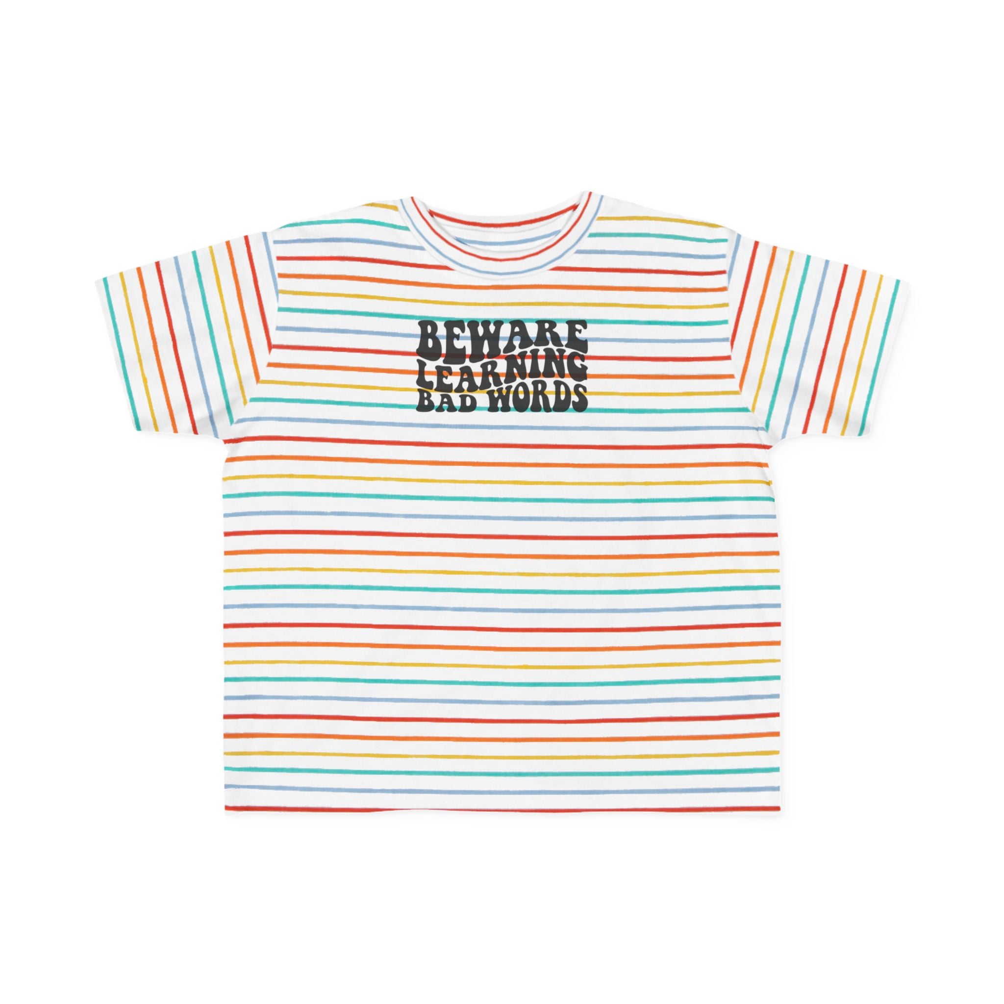 Beware Toddler T-Shirt - Beware Learning Bad Words, Cute Kids Tee, Funny Toddler Gift, Trendy Kids Apparel, Playful T-Shirt