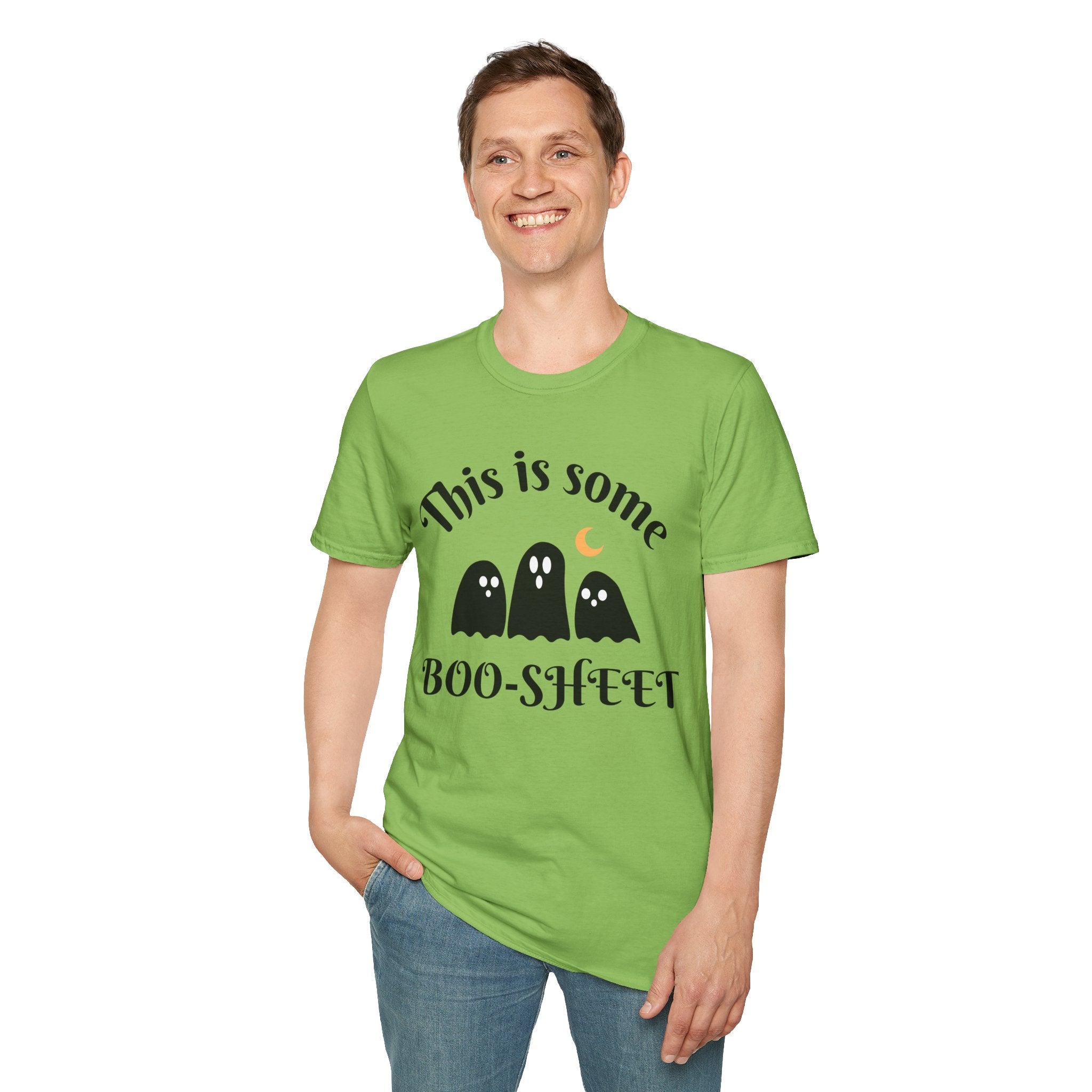 Unisex Halloween Graphic T-Shirt - This is Some Boo-Sheet, Funny Ghost Tee, Halloween Apparel, Fall Festival Shirt, Spooky Gift Idea