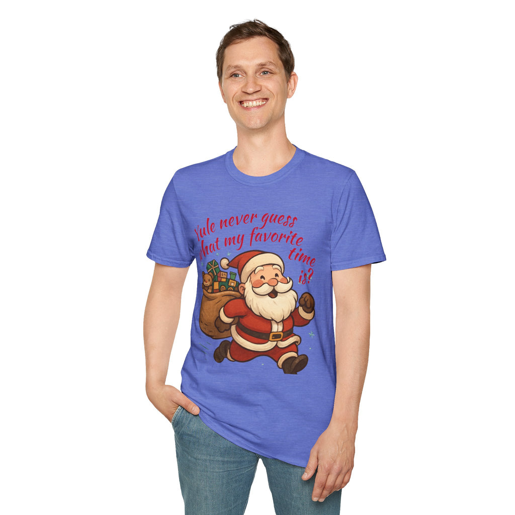 Festive Santa T-Shirt, Funny Christmas Tee, Holiday Apparel, Unisex Gift, Seasonal Humor Shirt, Yule-Themed Clothing