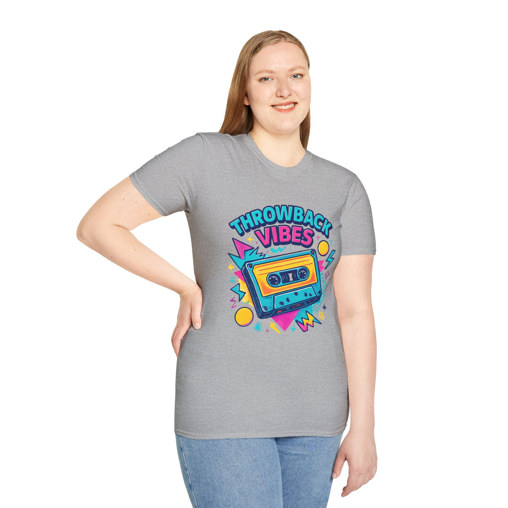 Retro Graphic T-Shirt, Throwback Vibes Tee, 80s 90s Nostalgia Shirt, Casual Wear, Trendy Gift for Music Lovers
