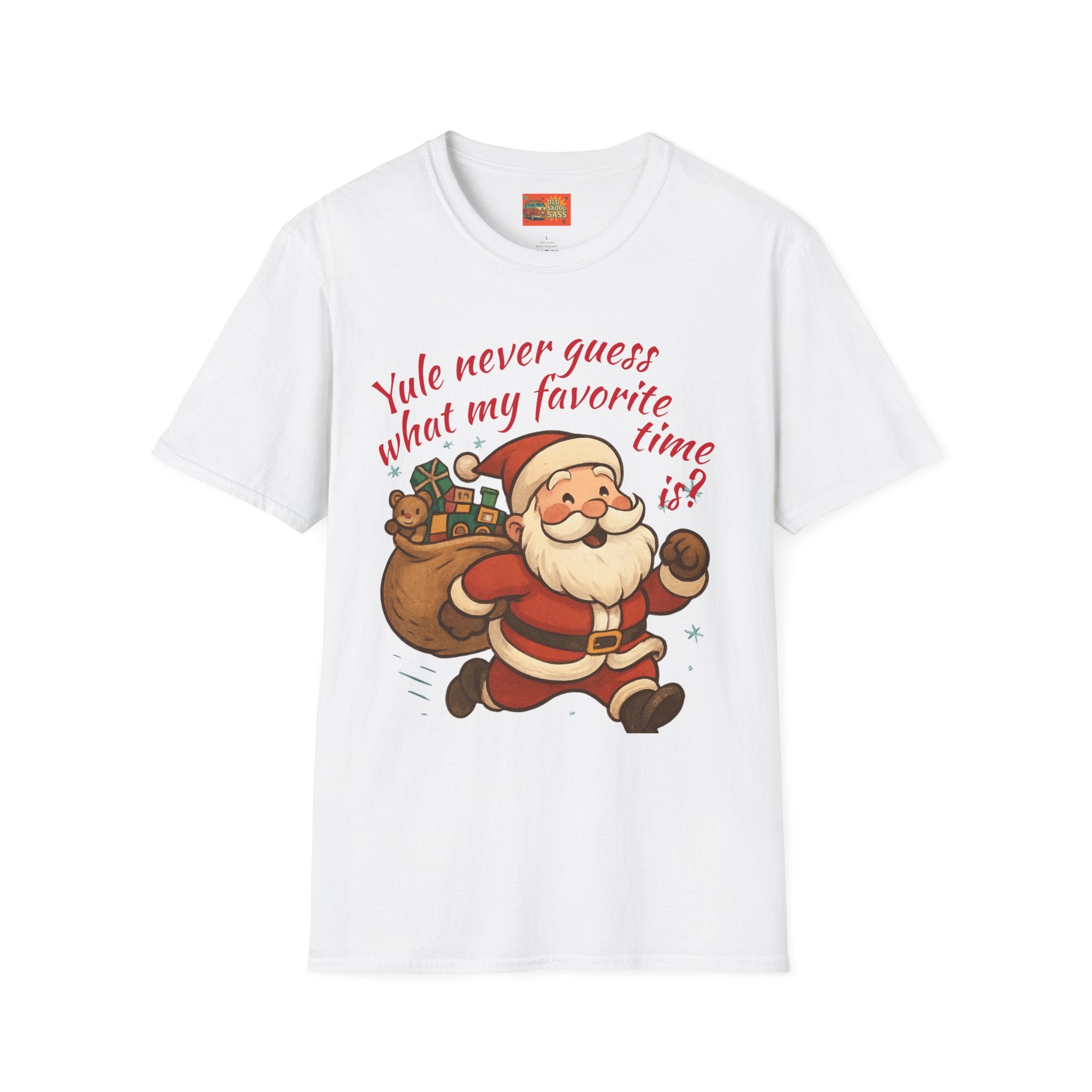 Festive Santa T-Shirt, Funny Christmas Tee, Holiday Apparel, Unisex Gift, Seasonal Humor Shirt, Yule-Themed Clothing