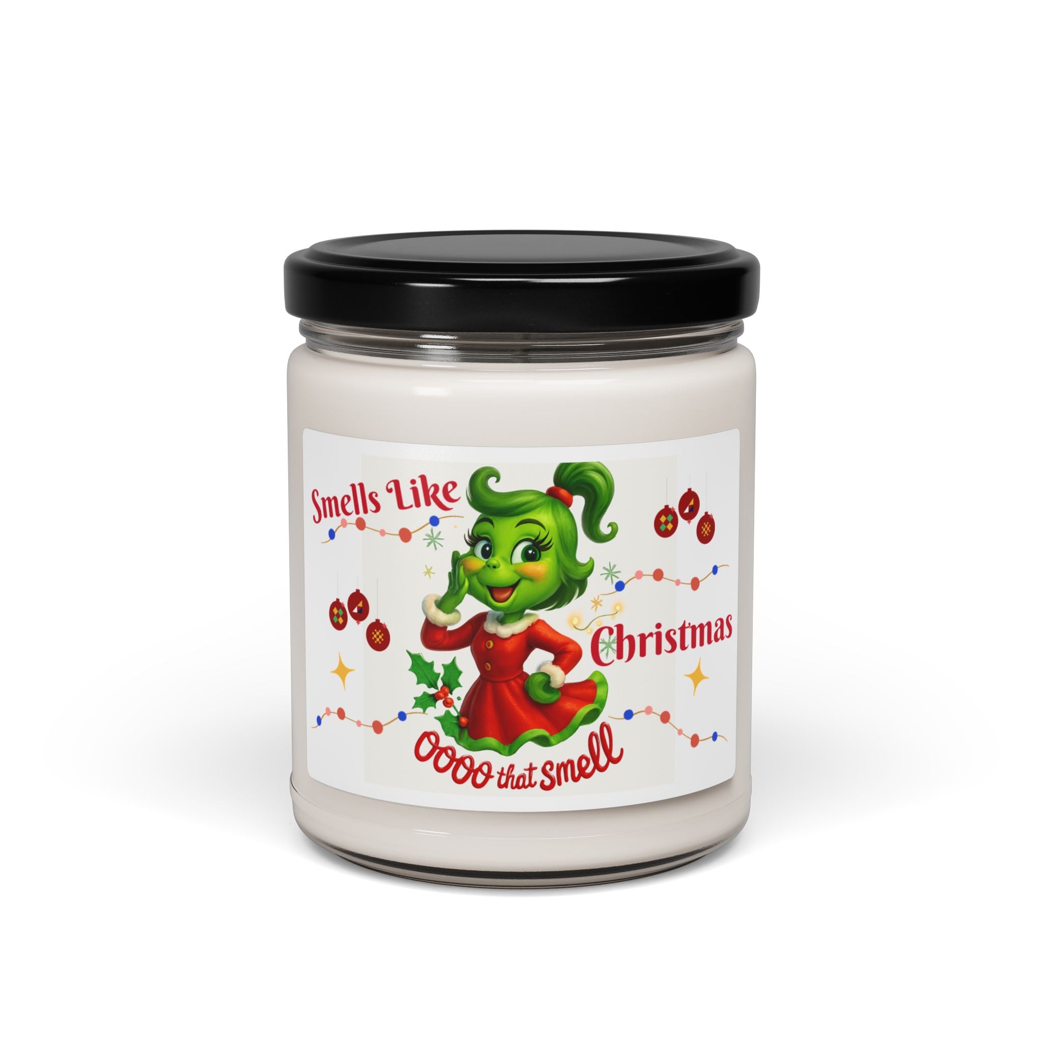 Festive Scented Candle, Holiday Gift, Seasonal Decor, Christmas Home Fragrance, Grinch Inspired Candle, Cozy Atmosphere, Aromatherapy
